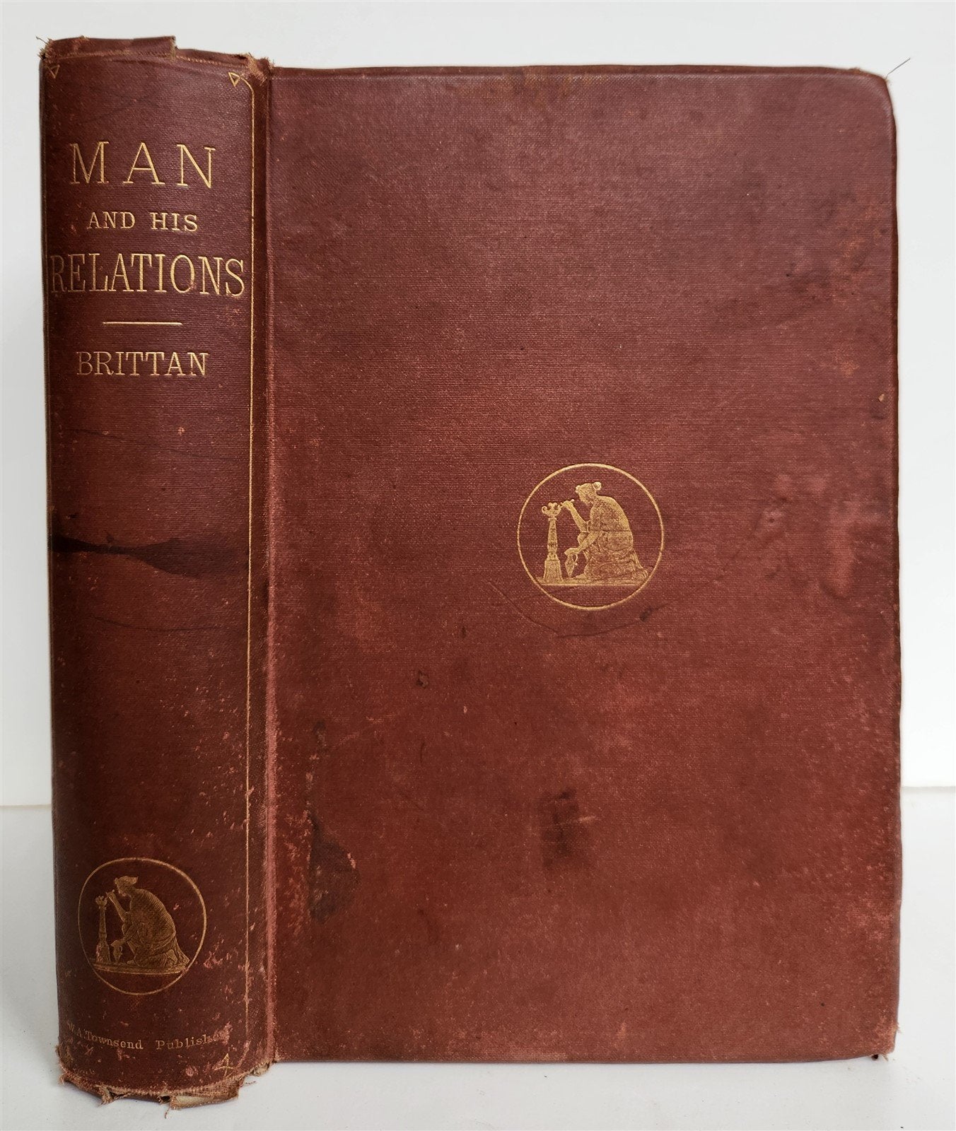 1864 MAN & HIS RELATIONS ILLUSTRATING THE INFLUENCE OF MIND on the BODY antique