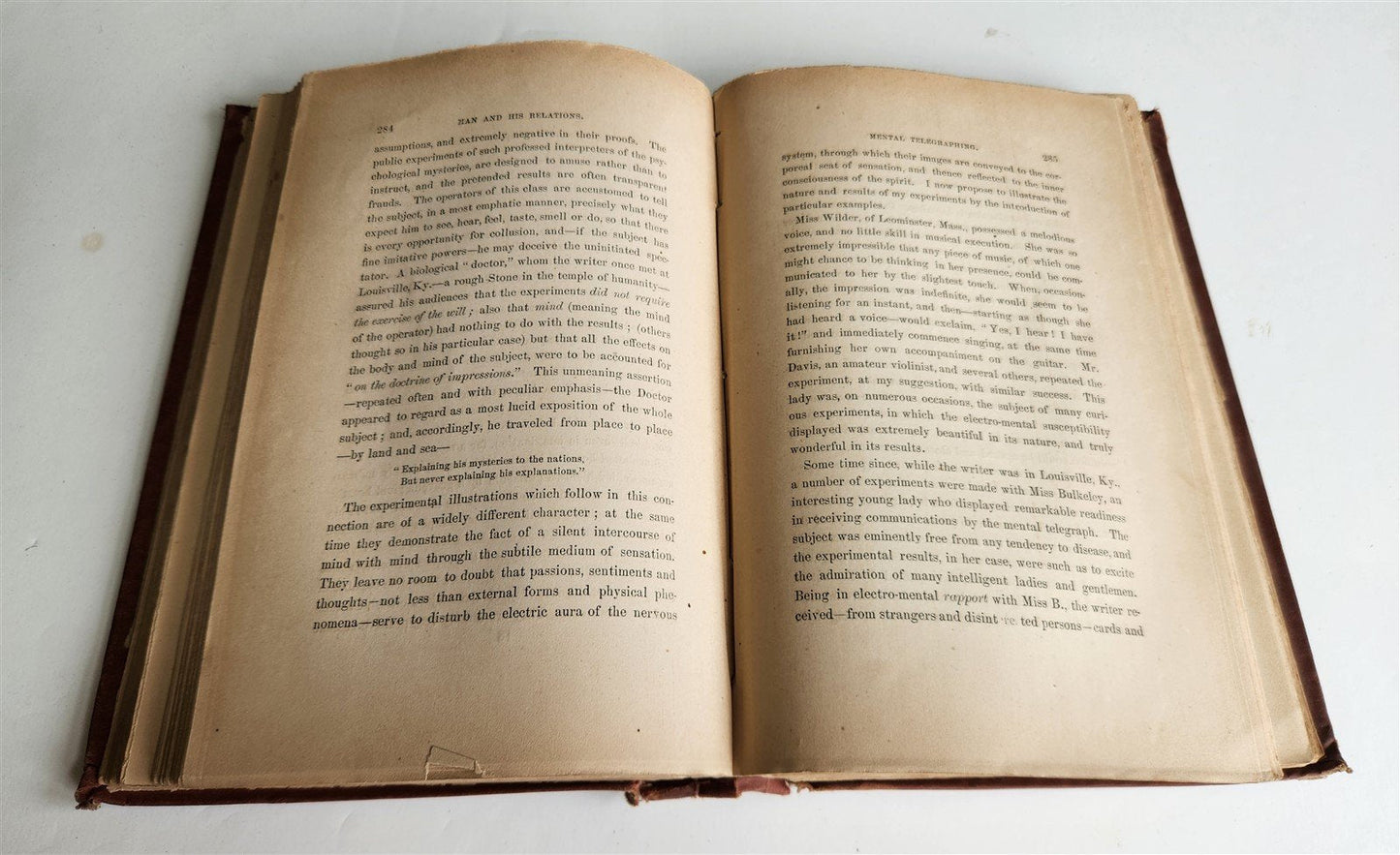 1864 MAN & HIS RELATIONS ILLUSTRATING THE INFLUENCE OF MIND on the BODY antique