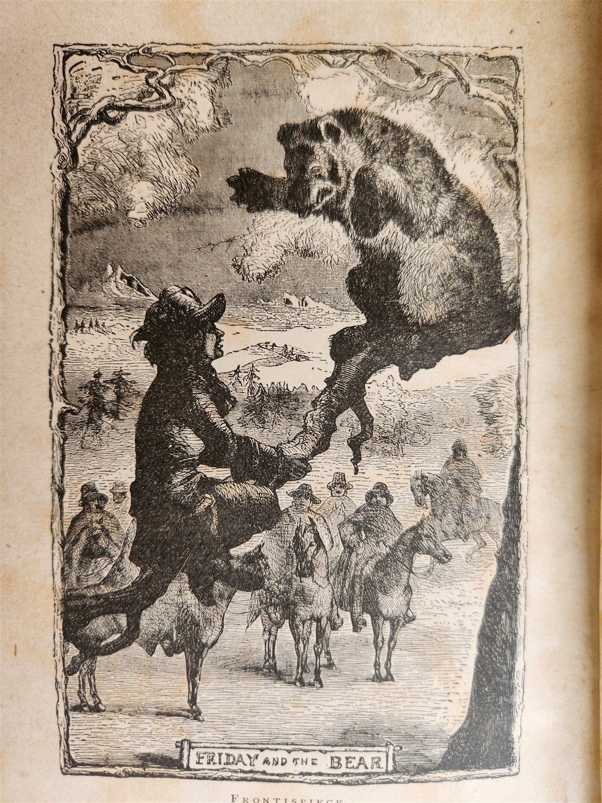 1880 LIFE AND ADVENTURES of ROBINSON CRUSOE by DANIEL DE FOE antique