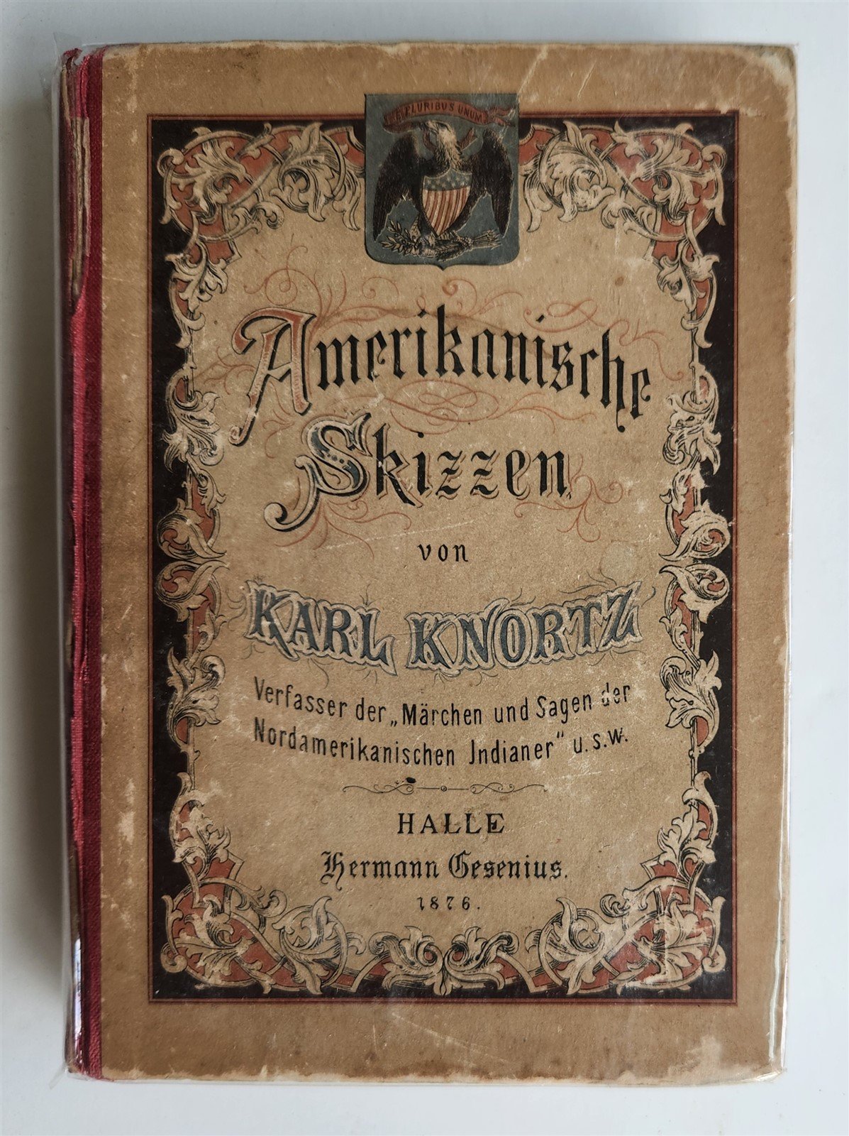 1876 AMERICAN SKETCHES in GERMAN by Karl Knortz AMERIKANISCHE SKIZZEN antique