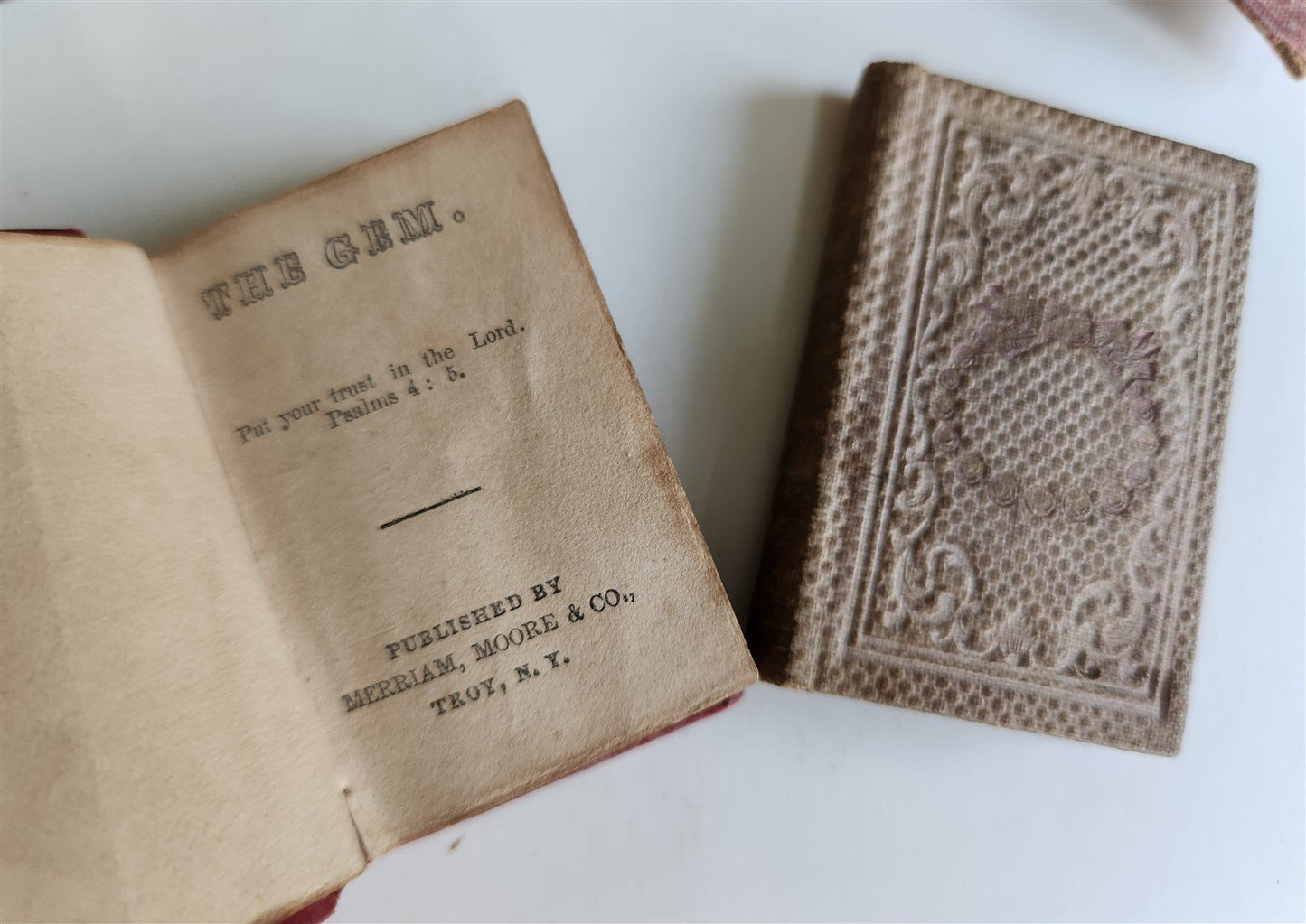 1860s MINIATURE BOOKS LOT of 5 CIVIL WAR ERA antique AMERICANA General Tom Thumb