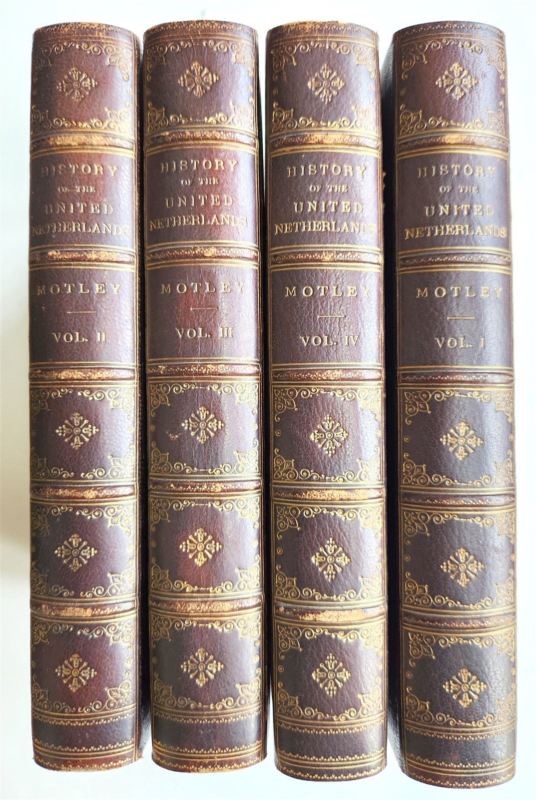 1888 HISTORY OF THE UNITED NETHERLANDS 4 volumes ANTIQUE in ENGLISH