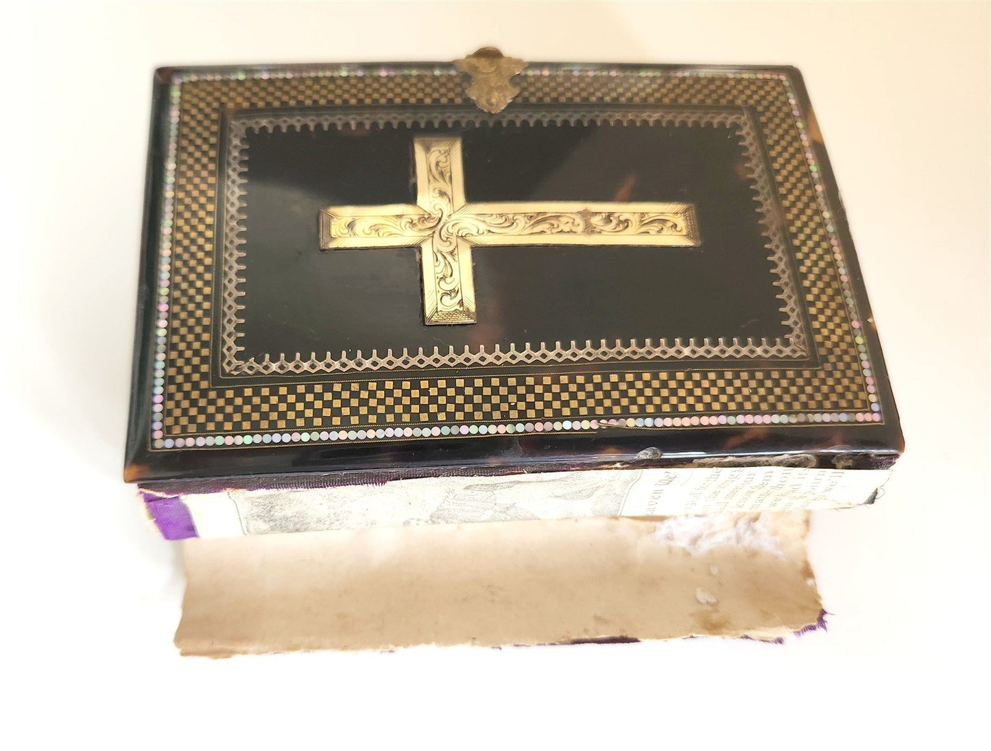 1865 TORTOISESHELL BINDING COMMON PRAYER BOOK & PSALMS in ENGLISH antique