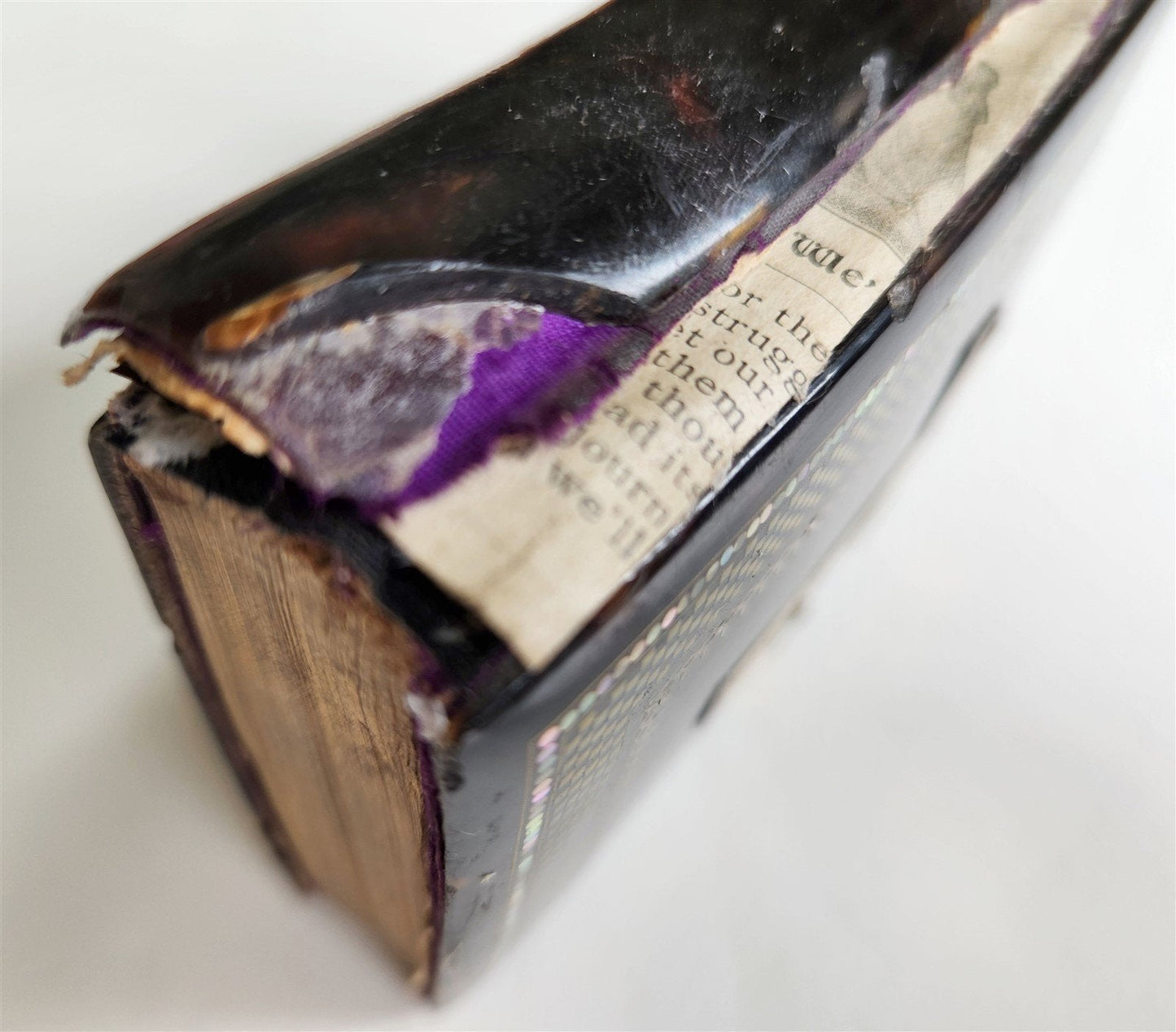 1865 TORTOISESHELL BINDING COMMON PRAYER BOOK & PSALMS in ENGLISH antique