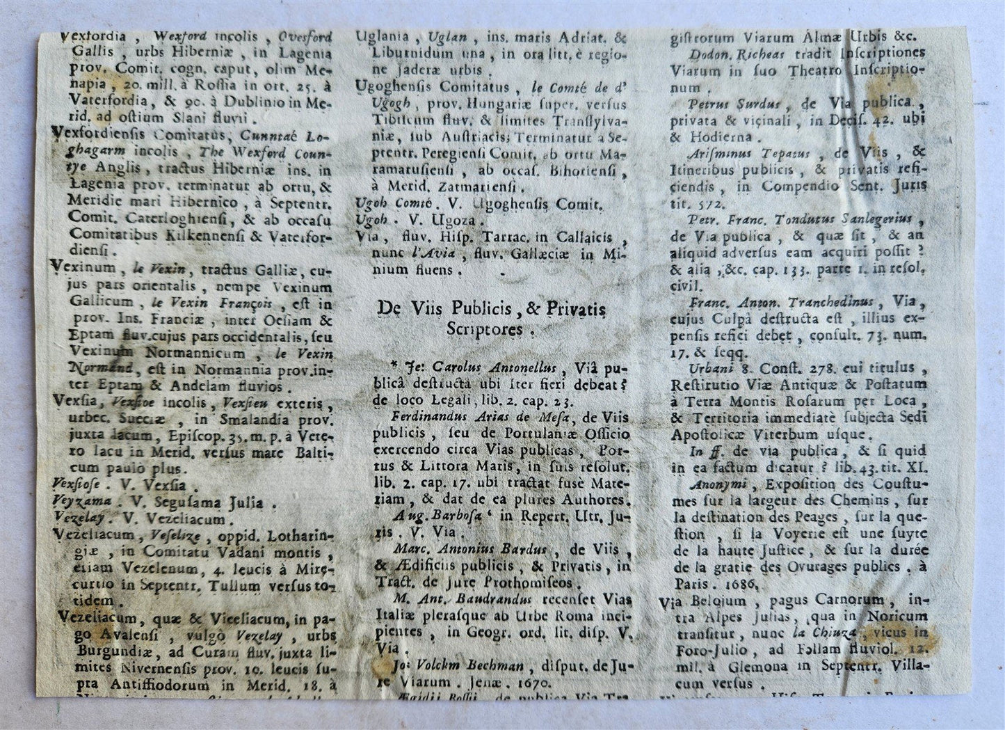 18th CENTURY SMALL VIEW OF NAPOLI & POMPEII ITALY w/ MOUNT VESUVIUS antique