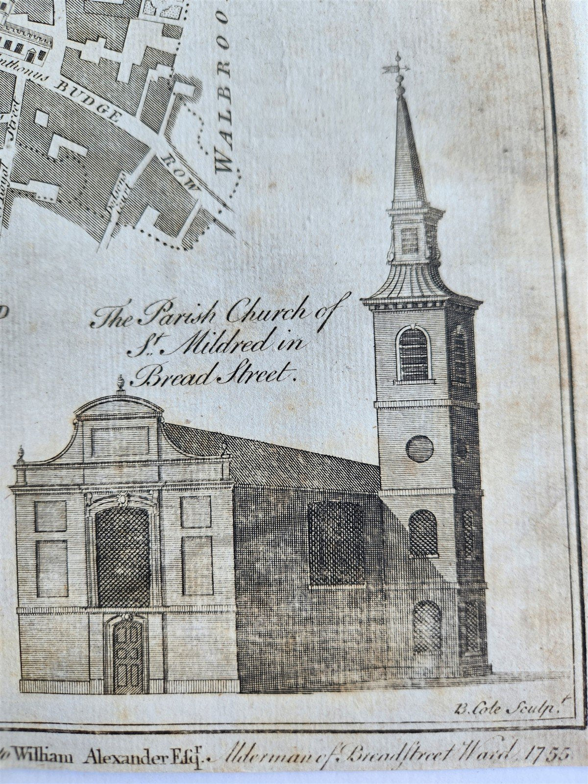 1772 NEW AND ACCURATE SURVEY OF THE PARISHES ANTIQUE engraving LONDON MAP