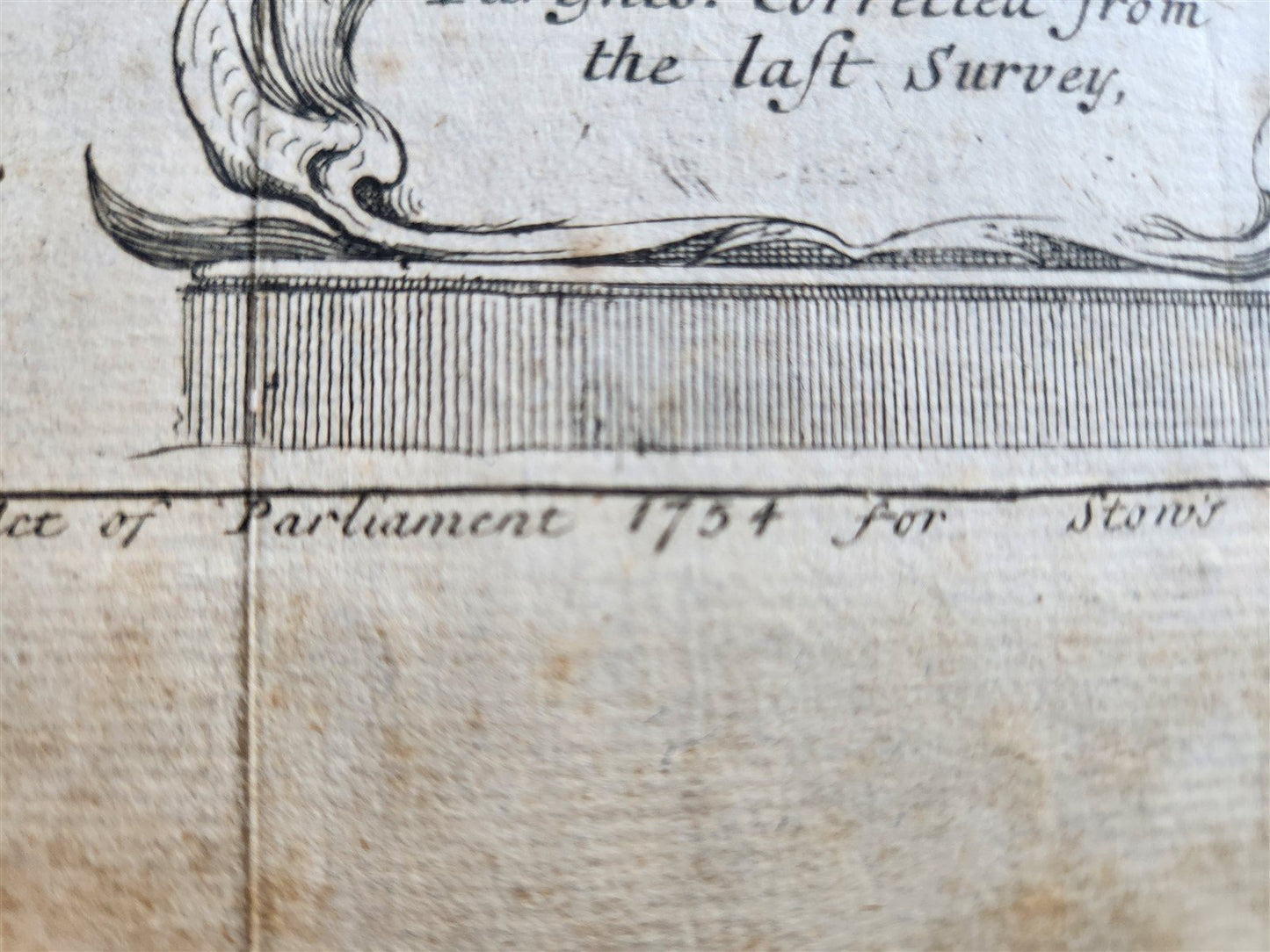 1754 MAP of LONDON antique LANGBORNE & CANDLEWICK WARD