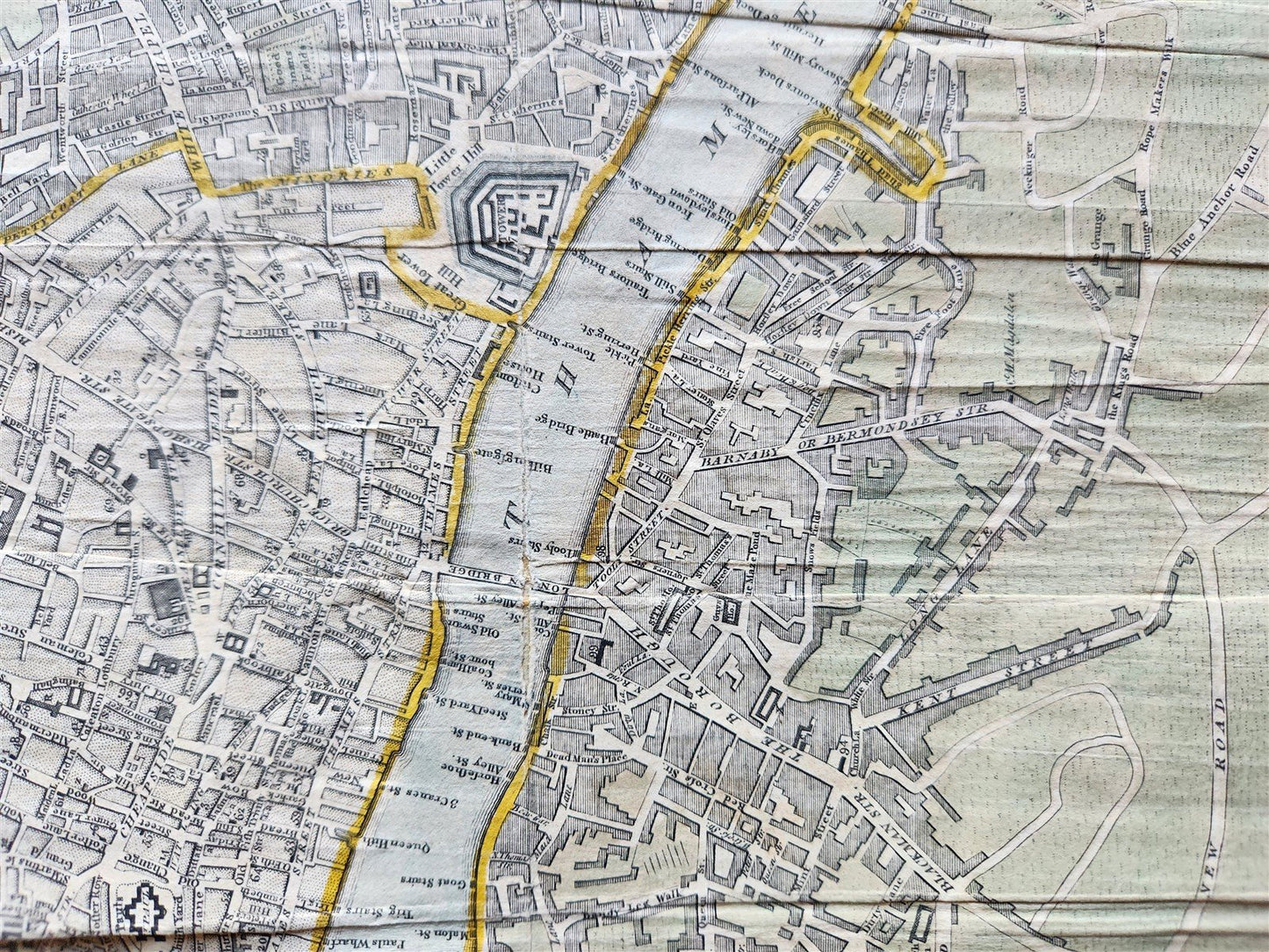 1780s PLAN OF LONDON, WESTMINSTER, & SOUTHWARK antique