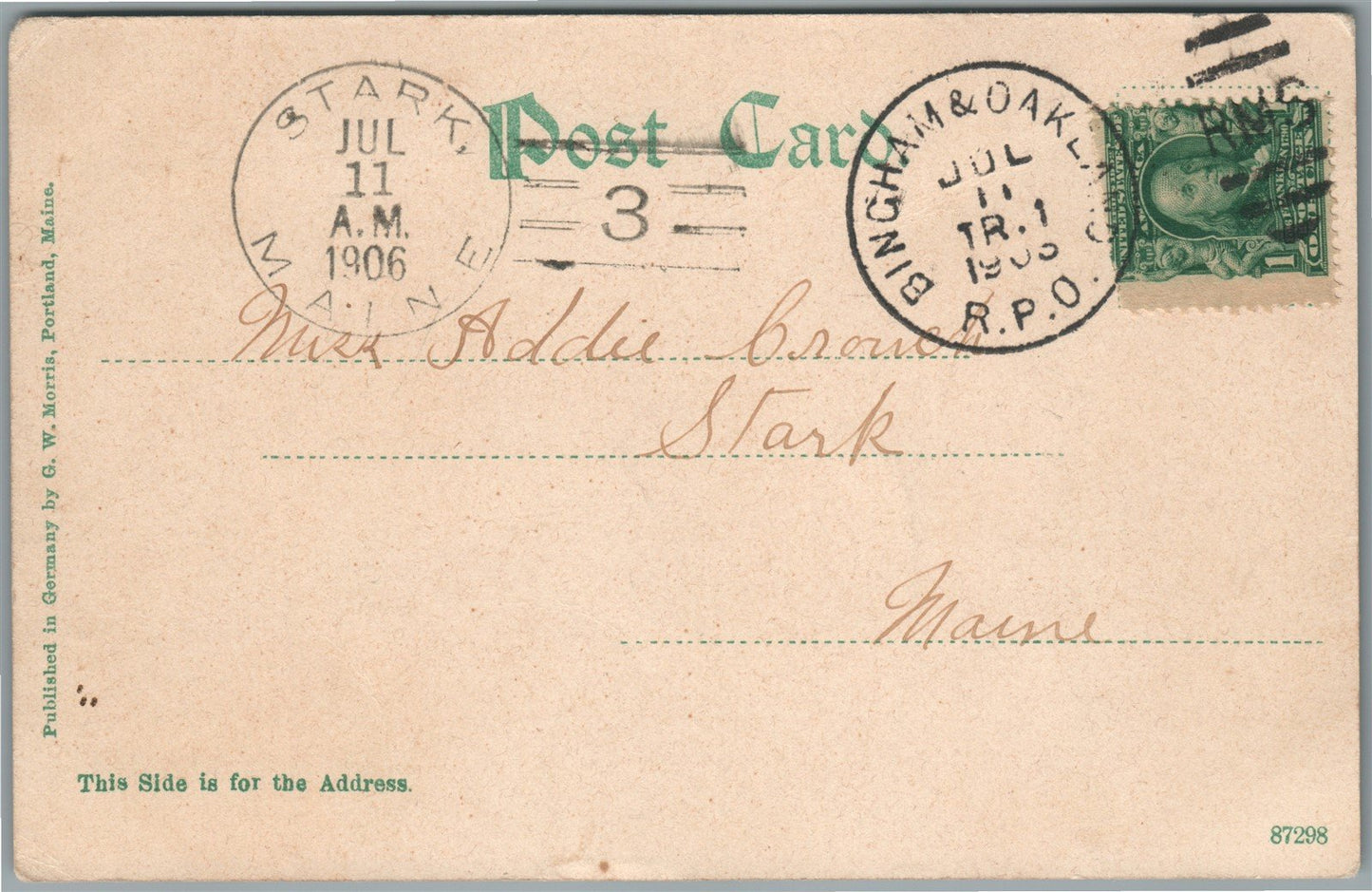 SKOWHEGAN ME LAKEWOOD HOTEL ANTIQUE POSTCARD