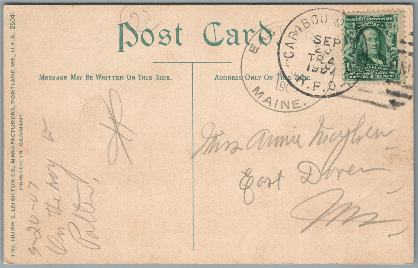 MILLINOCKET ME MILL OF GREAT NORTHERN PAPER CO. ANTIQUE POSTCARD