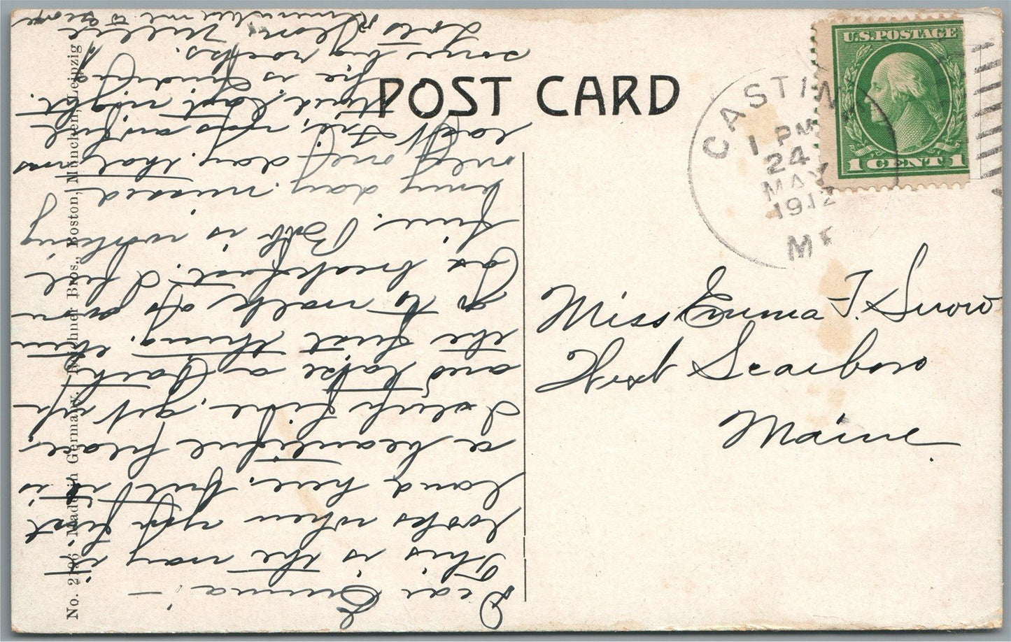 CASTINE ME WATERFRONT ANTIQUE POSTCARD