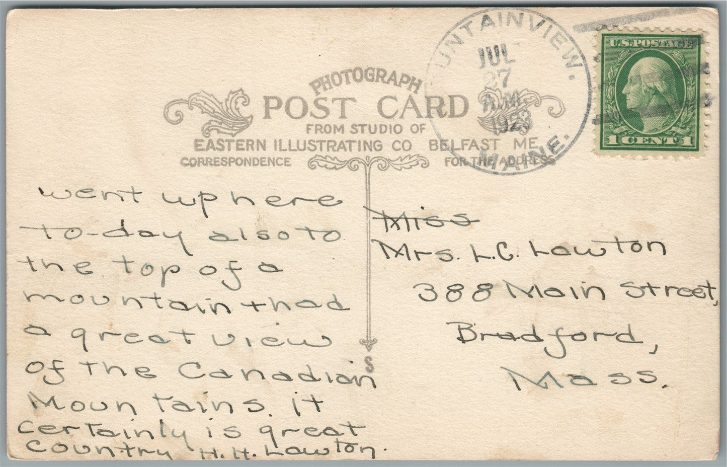 STRATTON ME THE PINES ANTIQUE REAL PHOTO POSTCARD RPPC