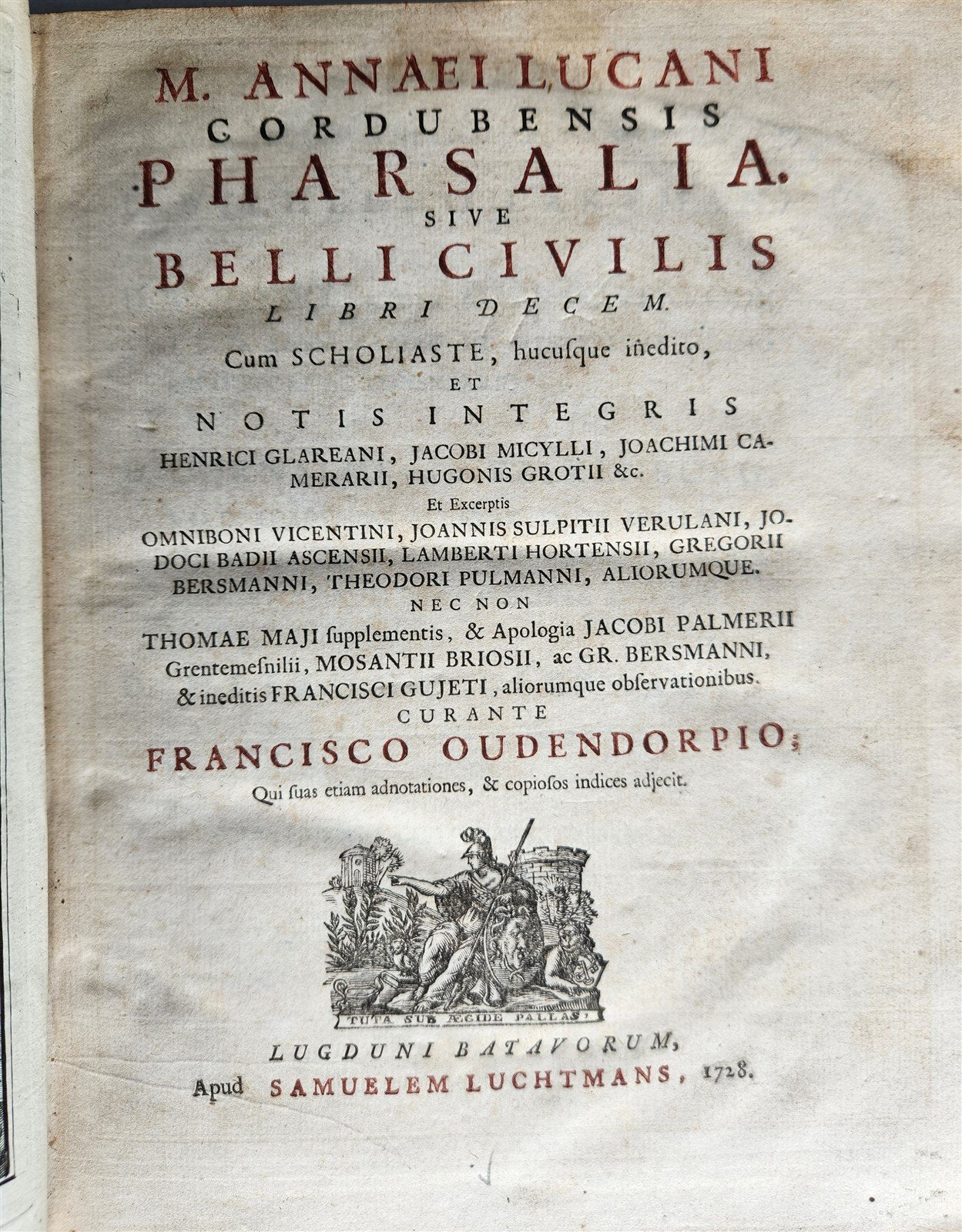 1728 PHARSALIA by LUCAN antique ANCIENT ROMAN POEM 2 volumes