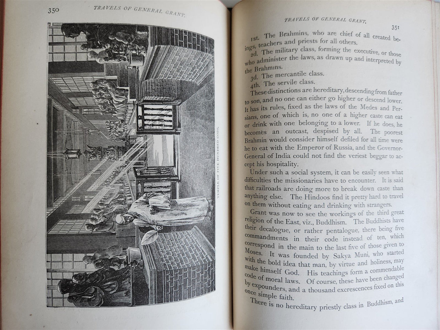 1881 TRAVELS OF GENERAL GRANT by HEADLEY antique ILLUSTRATED
