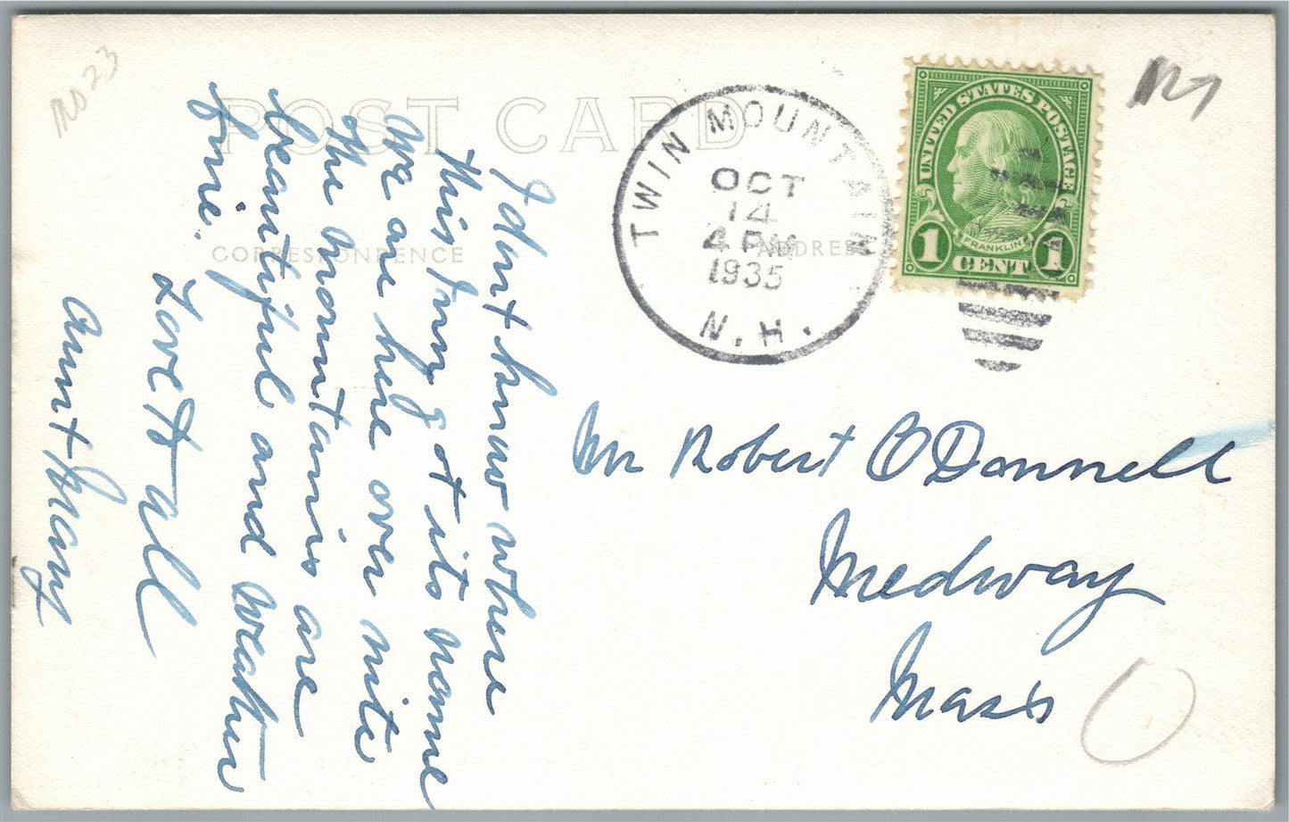 TWIN MOUNTAIN NH CARROL INN CAMPS ANTIQUE REAL PHOTO POSTCARD RPPC