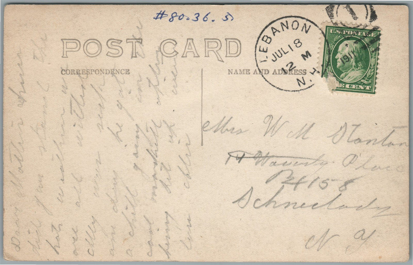 LEBANON NH ANTIQUE REAL PHOTO POSTCARD RPPC