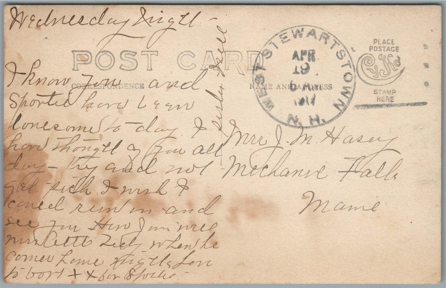 BREEZY POINT NH THE COTTAGE ANNEX ANTIQUE REAL PHOTO POSTCARD RPPC