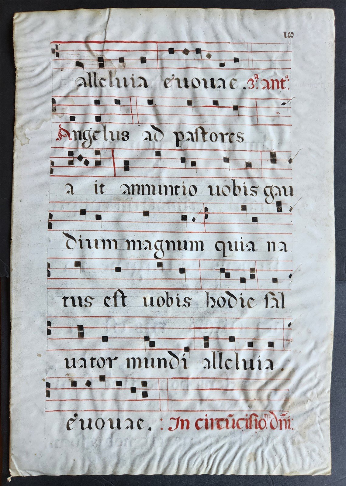 17th century ANTIPHONAL MANUSCRIPT on VELLUM ANTIQUE hand writing
