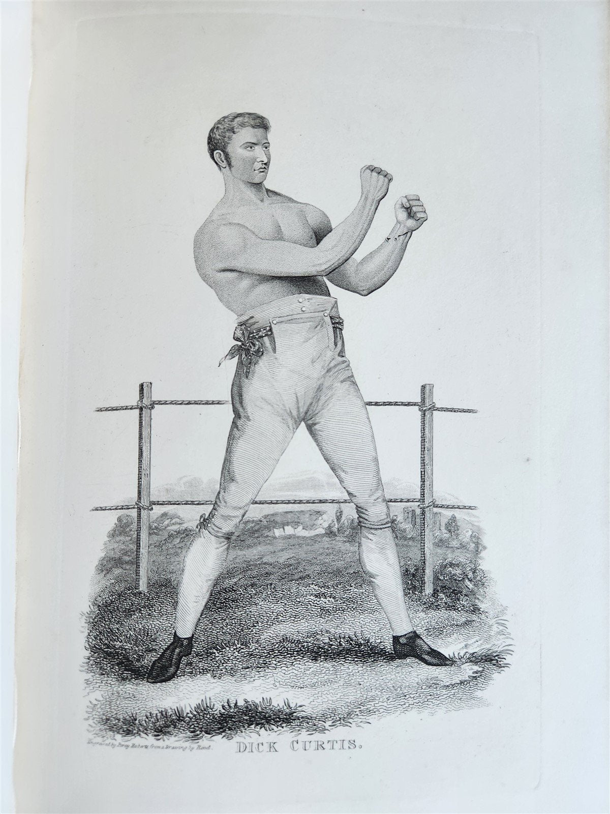 1820s BOXING PUGILISTS ILLUSTRATED w/ 62 PLATES antique