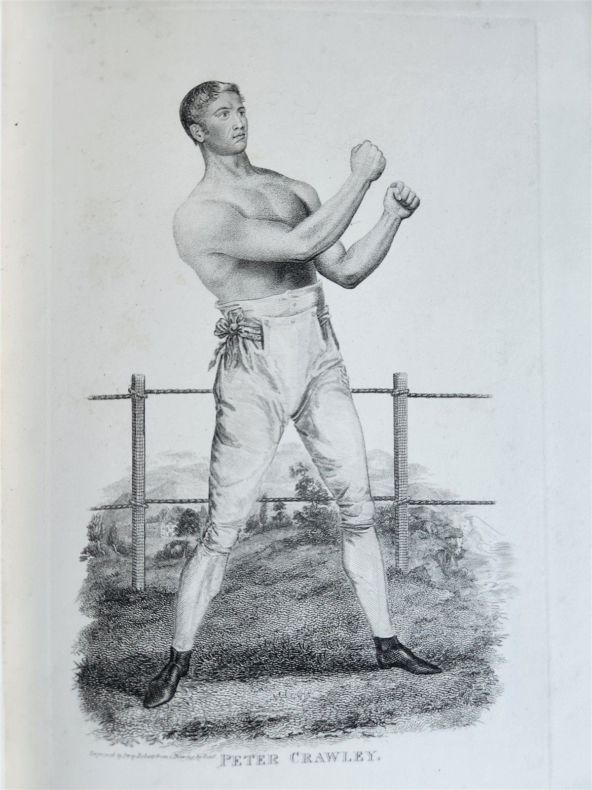1820s BOXING PUGILISTS ILLUSTRATED w/ 62 PLATES antique