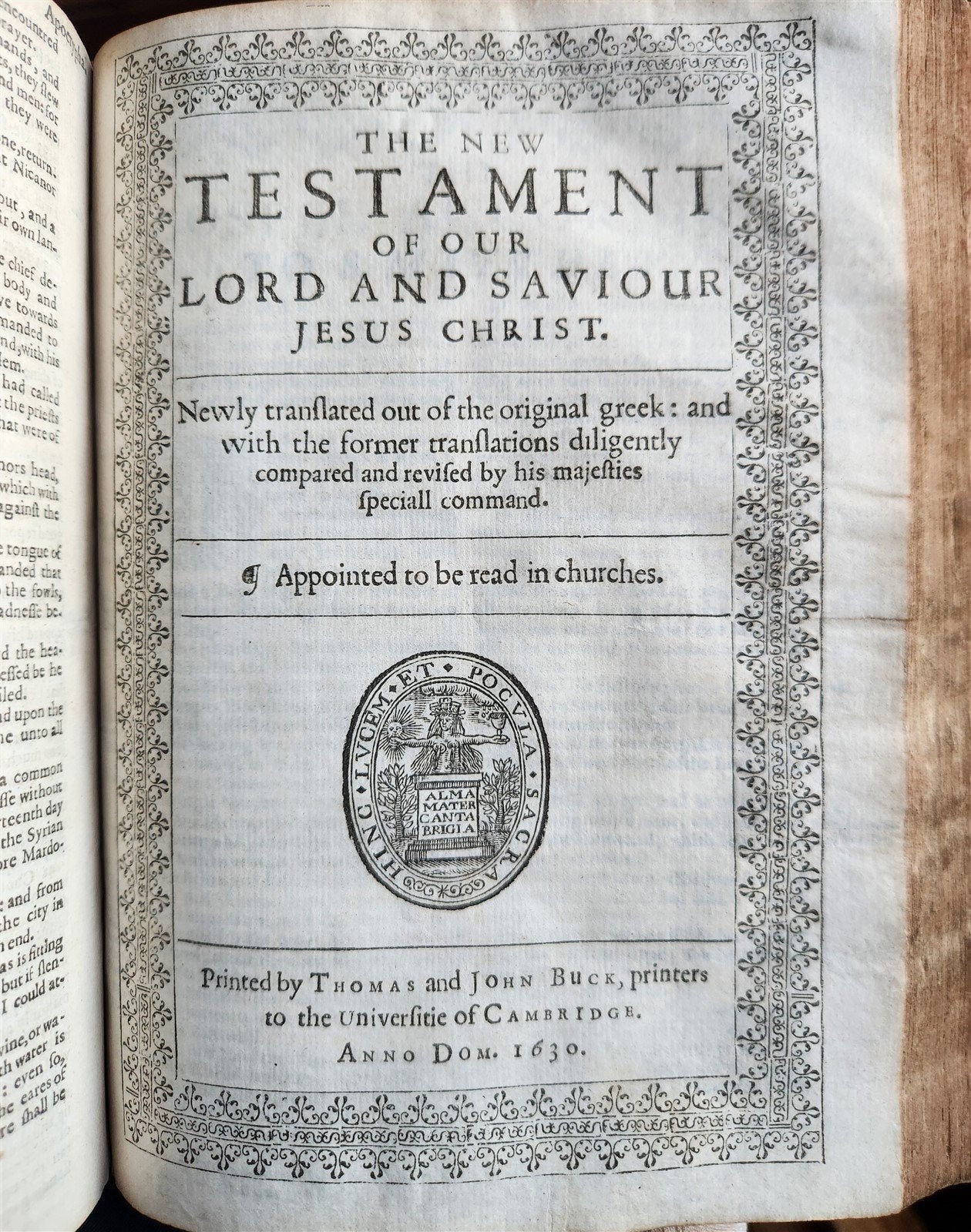 1630 BIBLE in ENGLISH antique OLD & NEW TESTAMENT 17th CENTURY