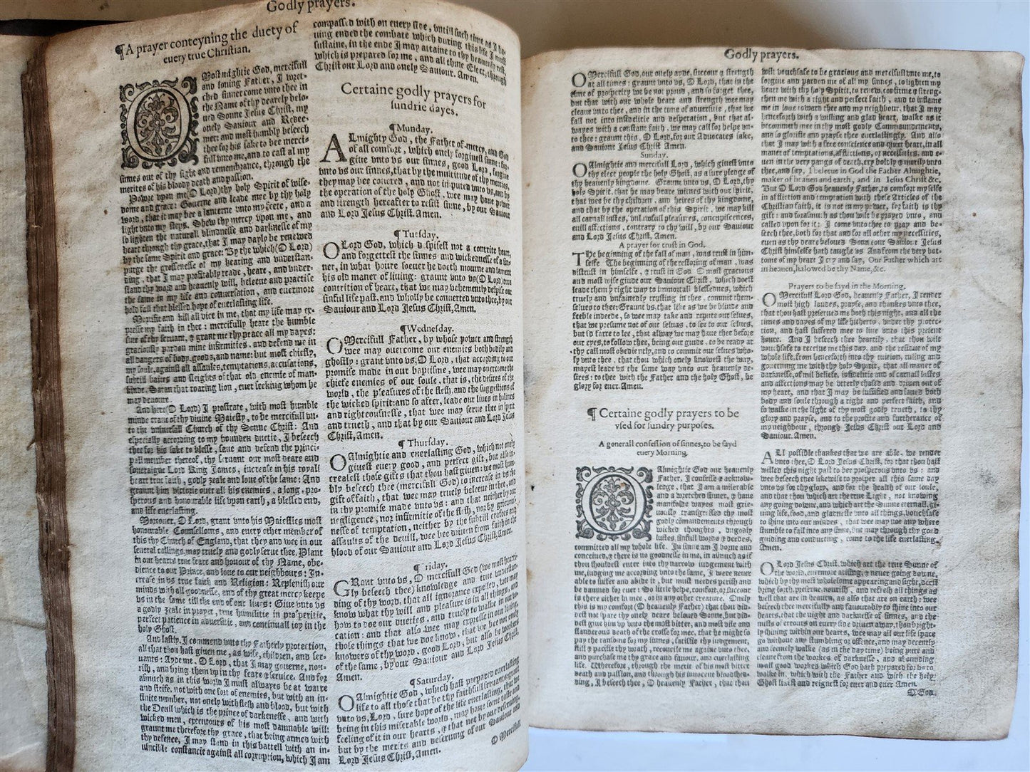 1607 BIBLE in ENGLISH antique OLD & NEW TESTAMENT printed by Robert Barker
