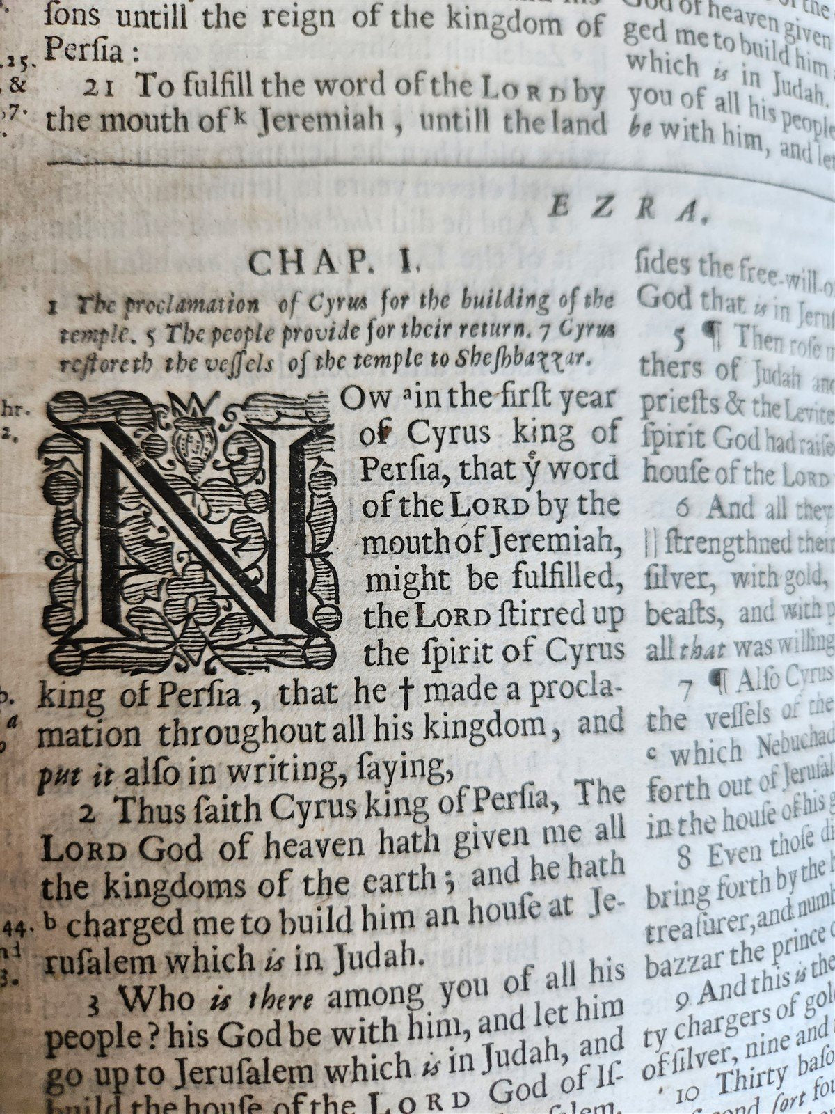 1677 BIBLE in ENGLISH antique OLD & NEW TESTAMENT Cambridge by John Hayes