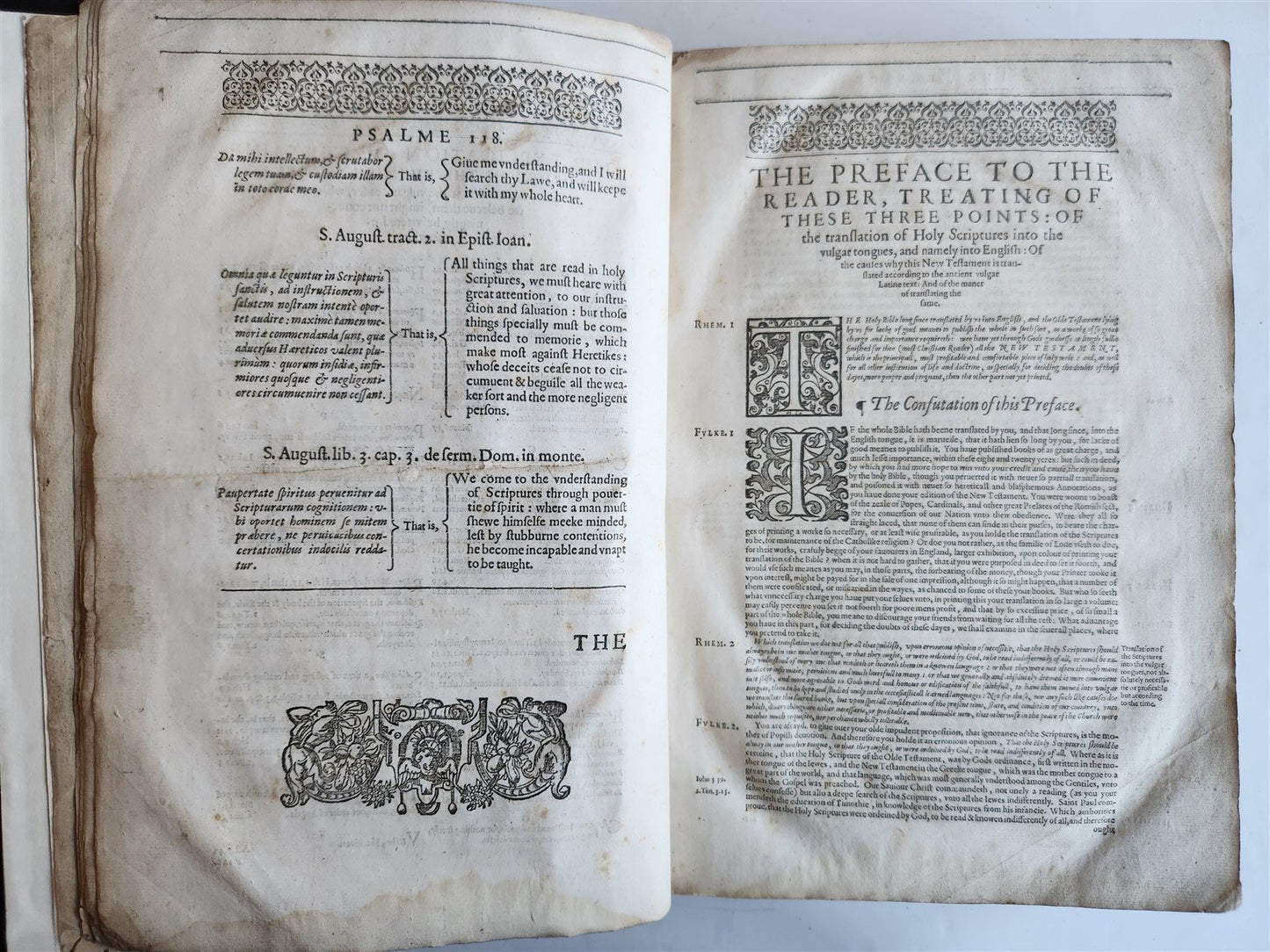 1601 BIBLE in ENGLISH antique FOLIO NEW TESTAMENT printed by Robert Barker