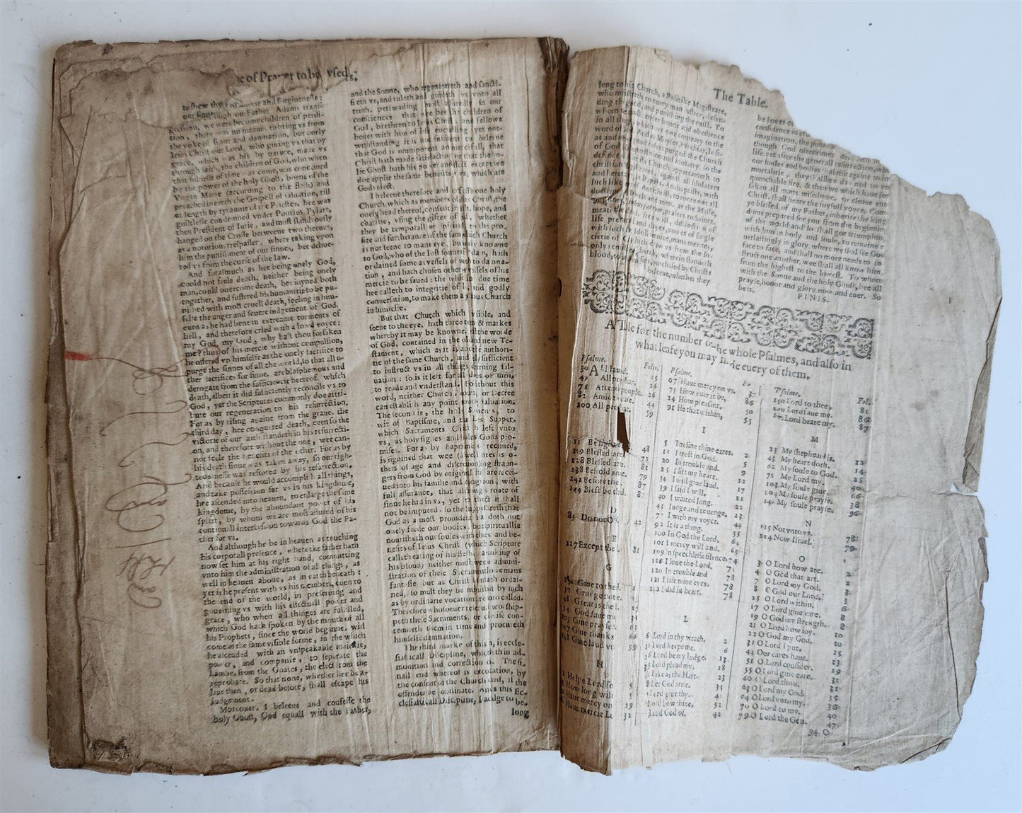 1608 BOOK of PSALMES in ENGLISH antique