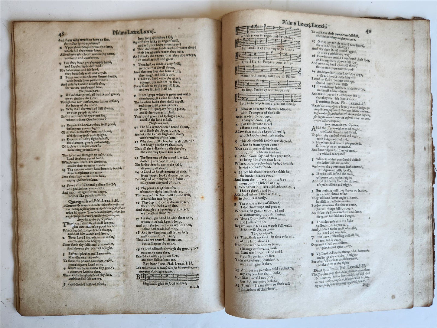 1608 BOOK of PSALMES in ENGLISH antique