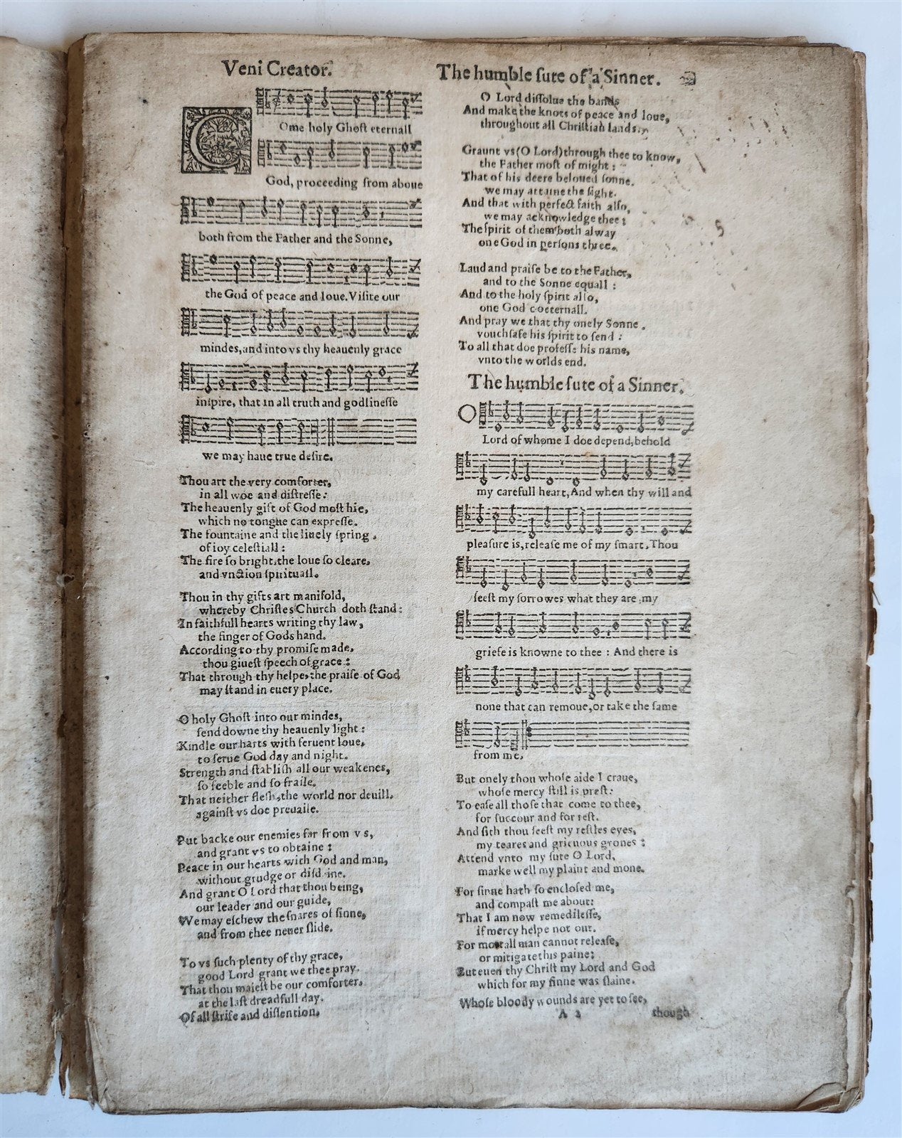 1608 BOOK of PSALMES in ENGLISH antique