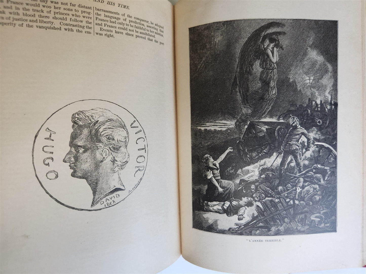 1882 VICTOR HUGO and HIS TIME antique ILLUSTRATED