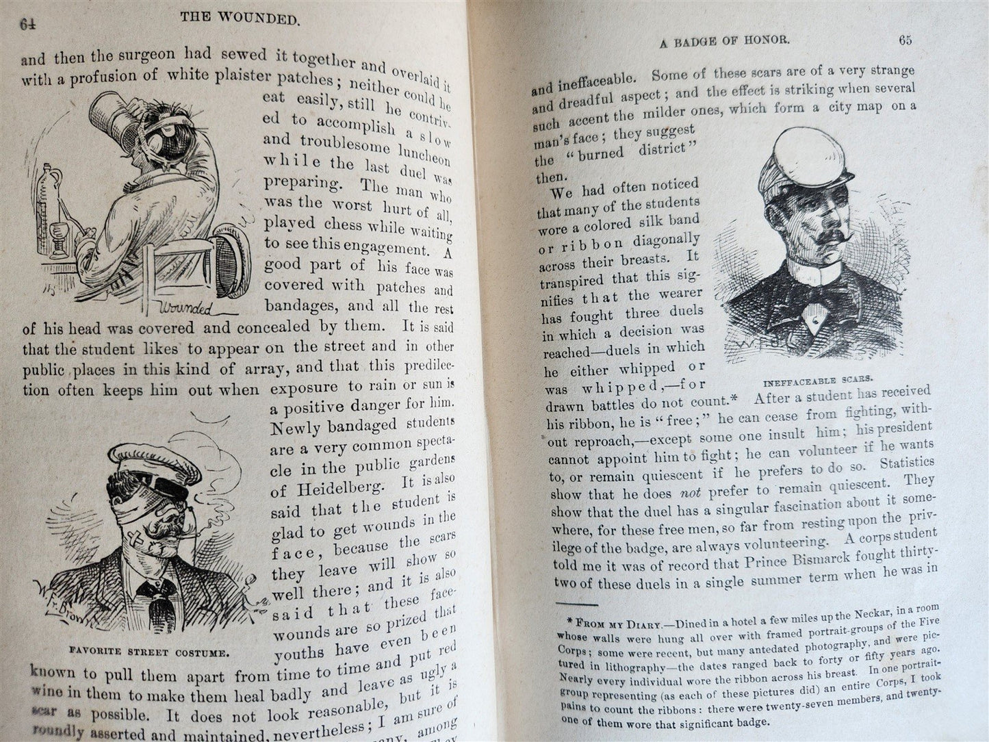 1880 TRAMP ABROAD by MARK TWAIN antique ILLUSTRATED 1st AMERICAN EDITION