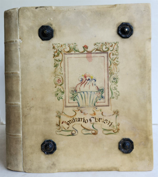 MANUSCRIPT in ITALIAN IMITATIO CHRISTI VELLUM BOUND