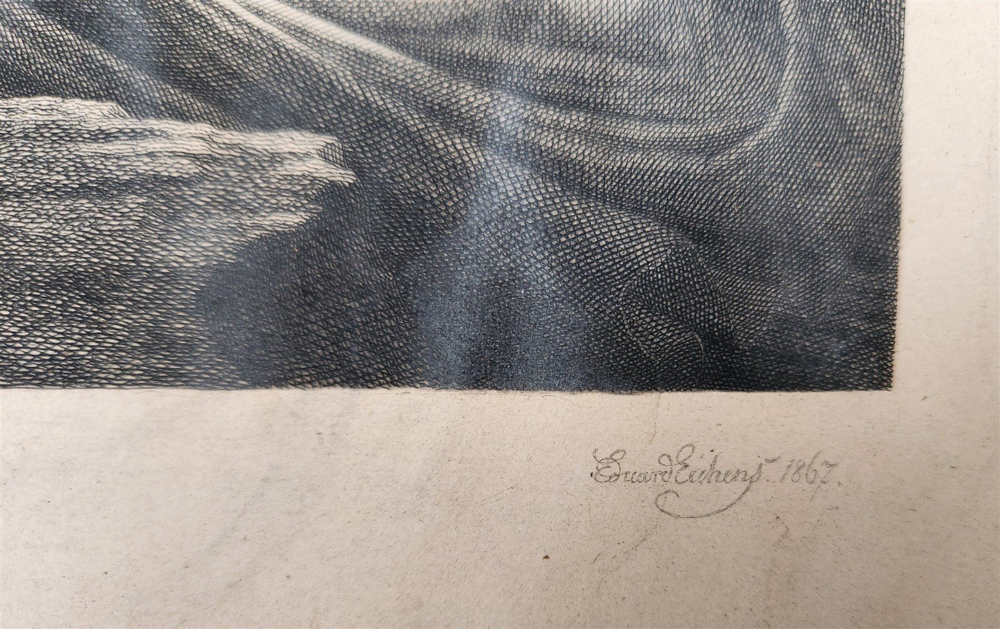 1867 THE REFORMATION LARGE ENGRAVING antique 26 by 30.5 inches