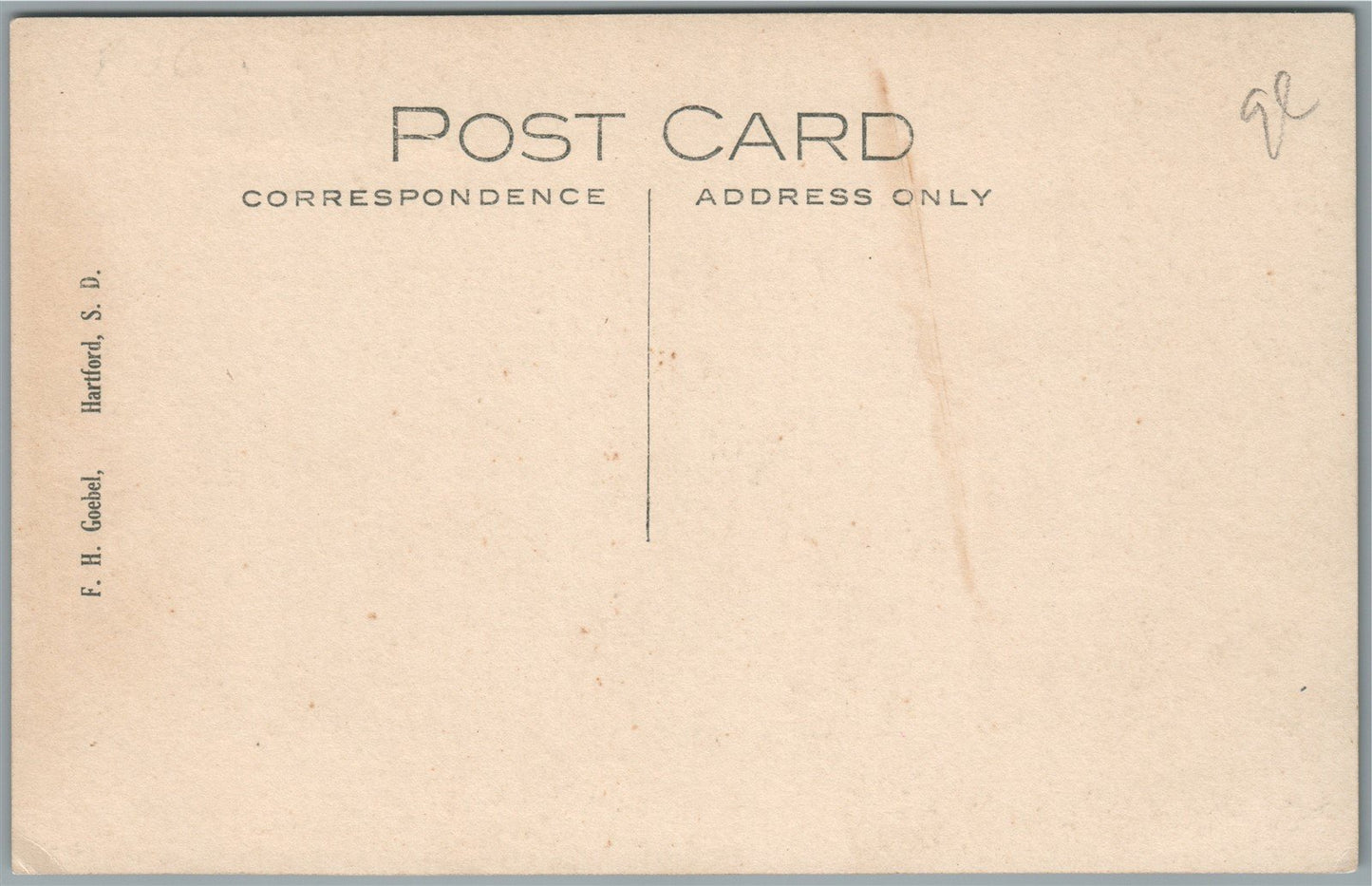 HARTFORD SD WINTER SCENE ANTIQUE REAL PHOTO POSTCARD RPPC