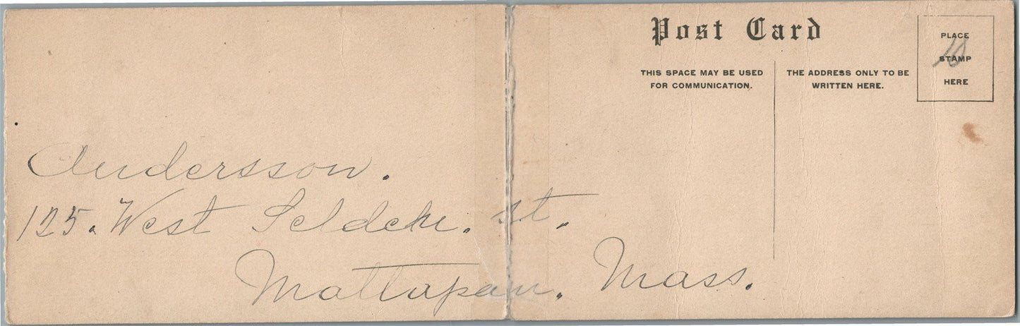 SIOUX FALLS SD PHILLIP AVENUE ANTIQUE DOUBLE POSTCARD