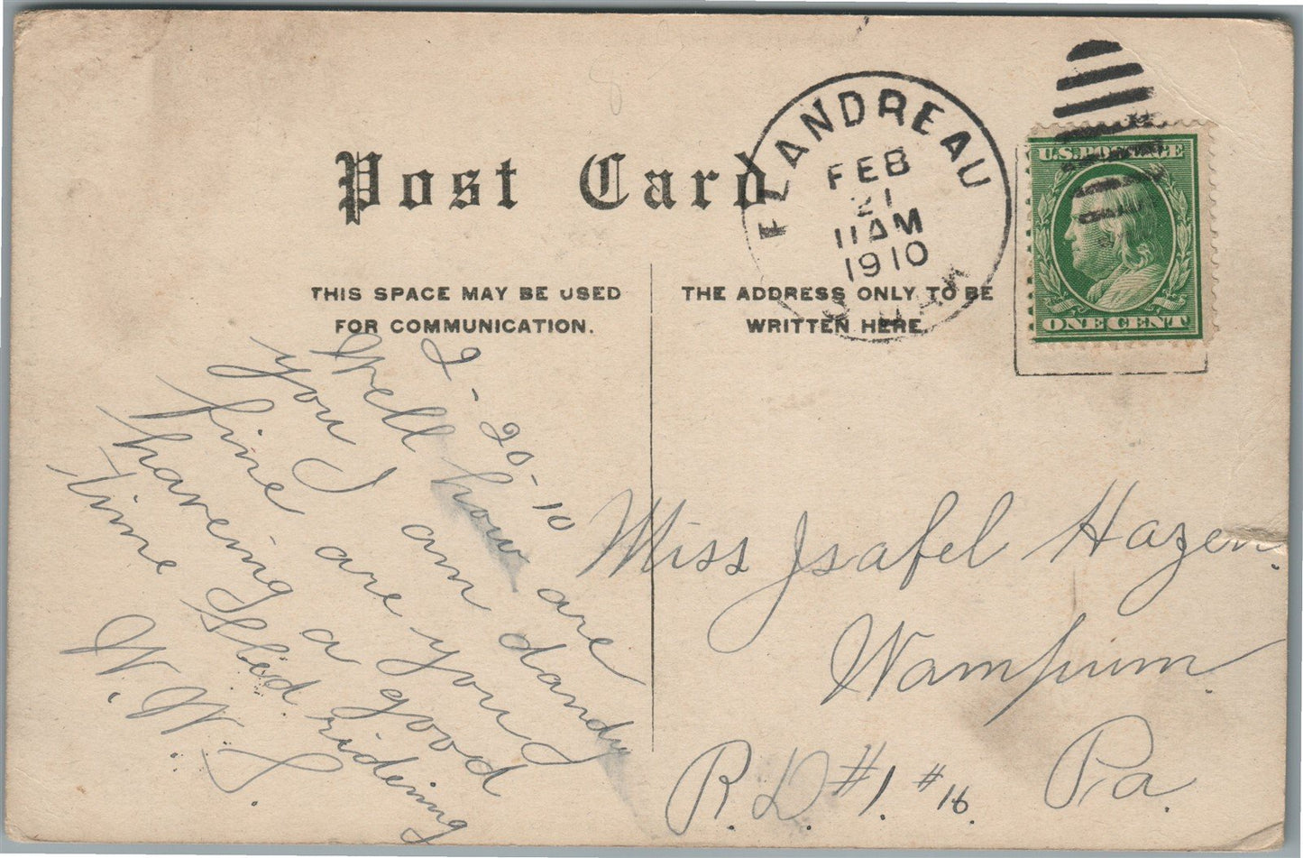 FLANDREAU SD BIRDSEYE VIEW ANTIQUE POSTCARD