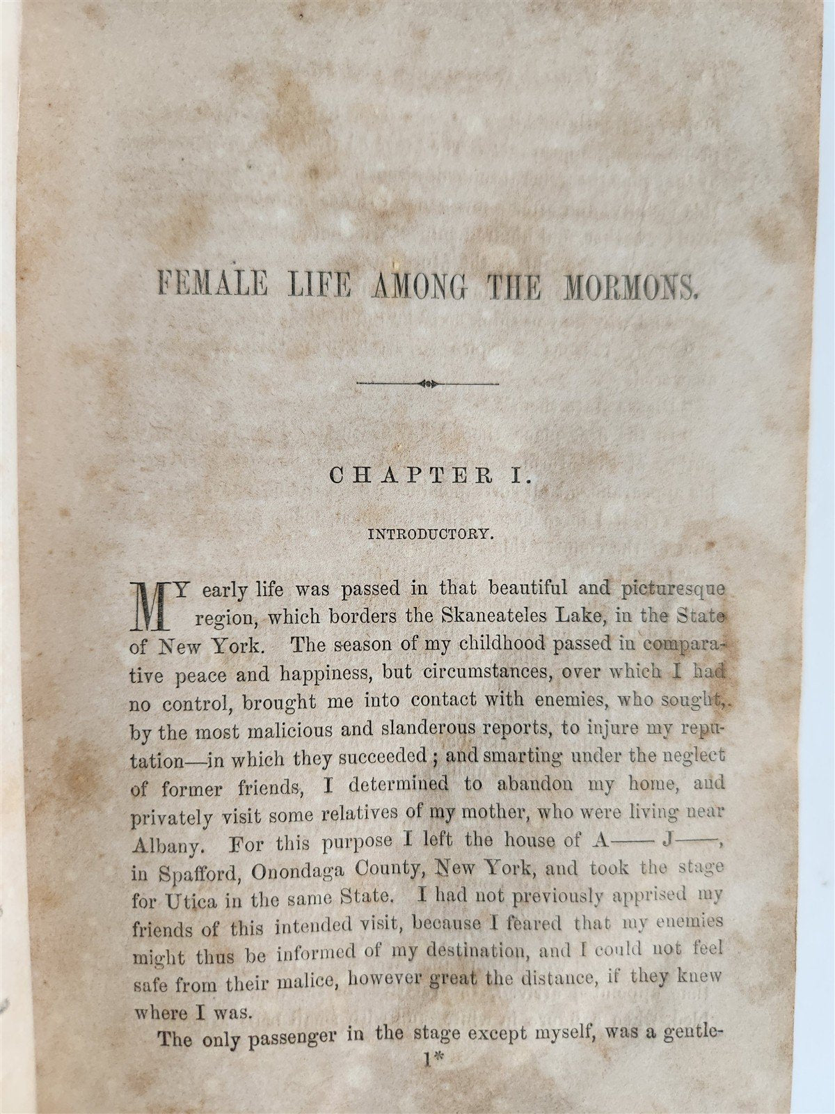 1856 FEMALE LIFE AMONG THE MORMONS in ENGLISH antique AMERICANA