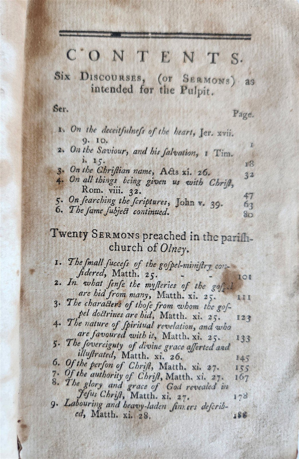 1796 PHILADELPHIA IMPRINT - SERMONS by John Newton ANTIQUE