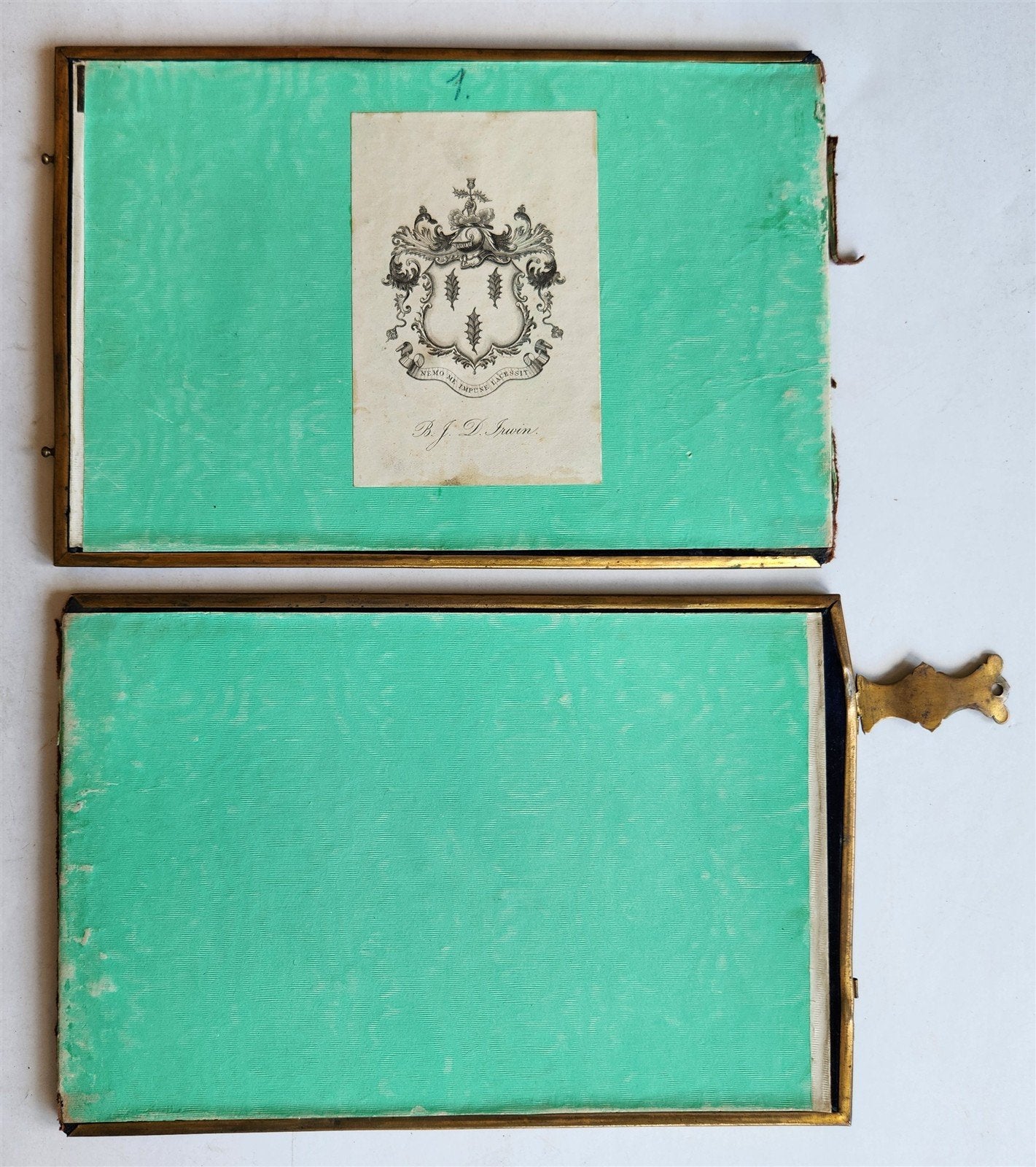 1860s COVERS FOR THE PHOTO ALBUM or BOOK VELVET w/ BRASS EDGES binding