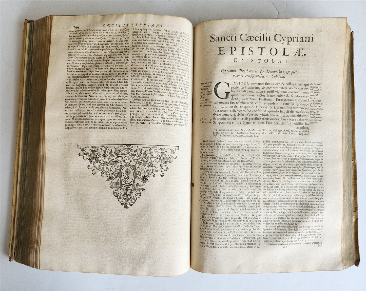 1682 WORKS of ST. CYPRIAN antique 17th CENTURY VELLUM BOUND FOLIO