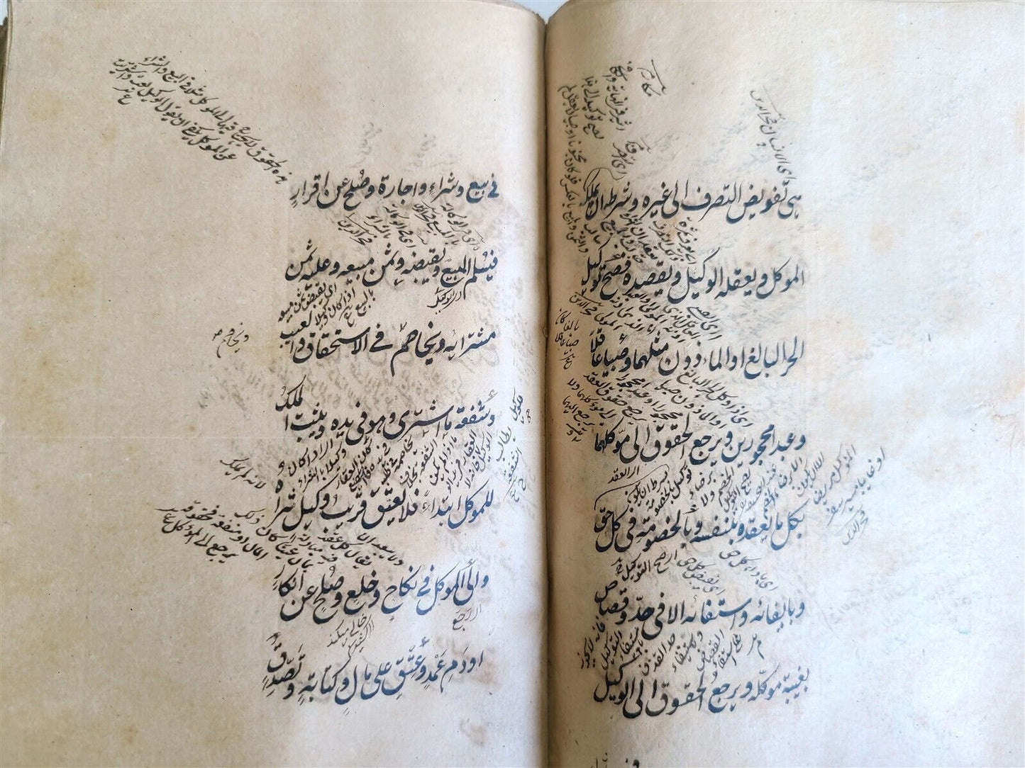 ARABIC MANUSCRIPT ISLAMIC LAW BOOK antique 19th c. SHARH AL WIQAYA Fiqh treatise