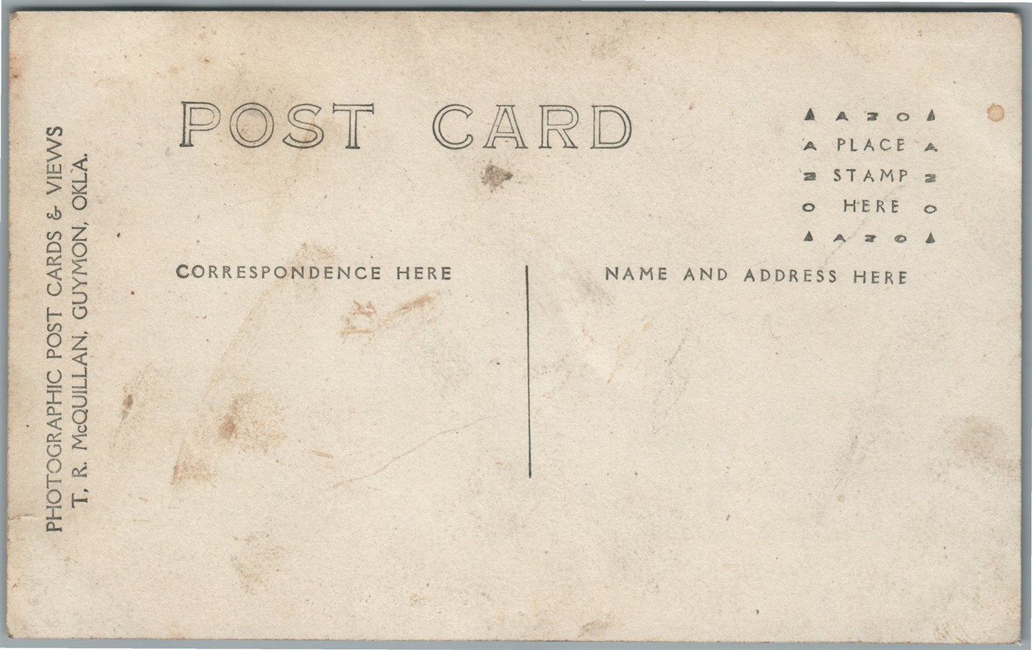 TEXAS COUNTY ARTHESIAN WELL ANTIQUE REAL PHOTO POSTCARD RPPC - OKLAHOMA