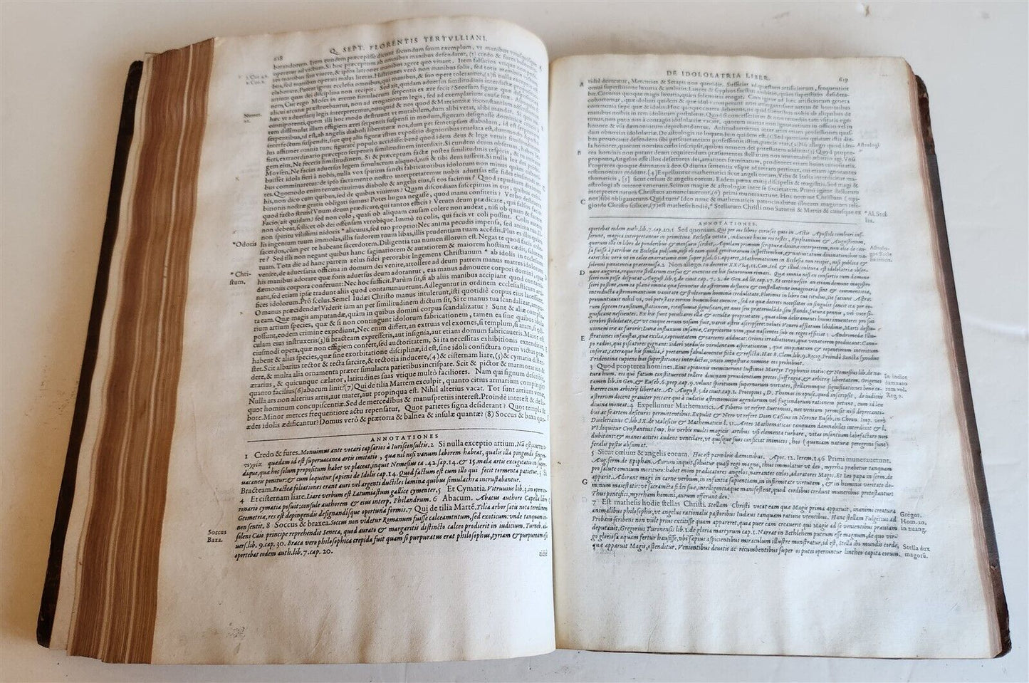 1580 OPERA TERTULLIANI antique FOLIO 16th CENTURY