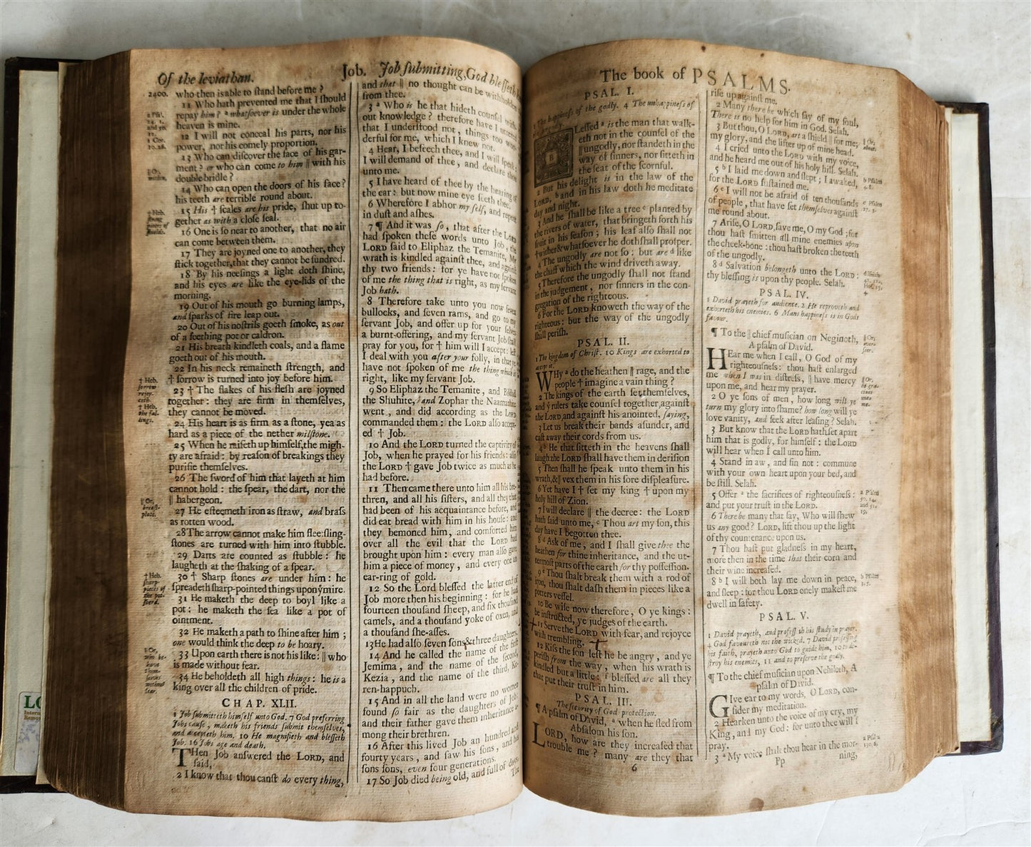 1688 BIBLE in ENGLISH KING JAMES FOLIO antique OLD & NEW TESTAMENT