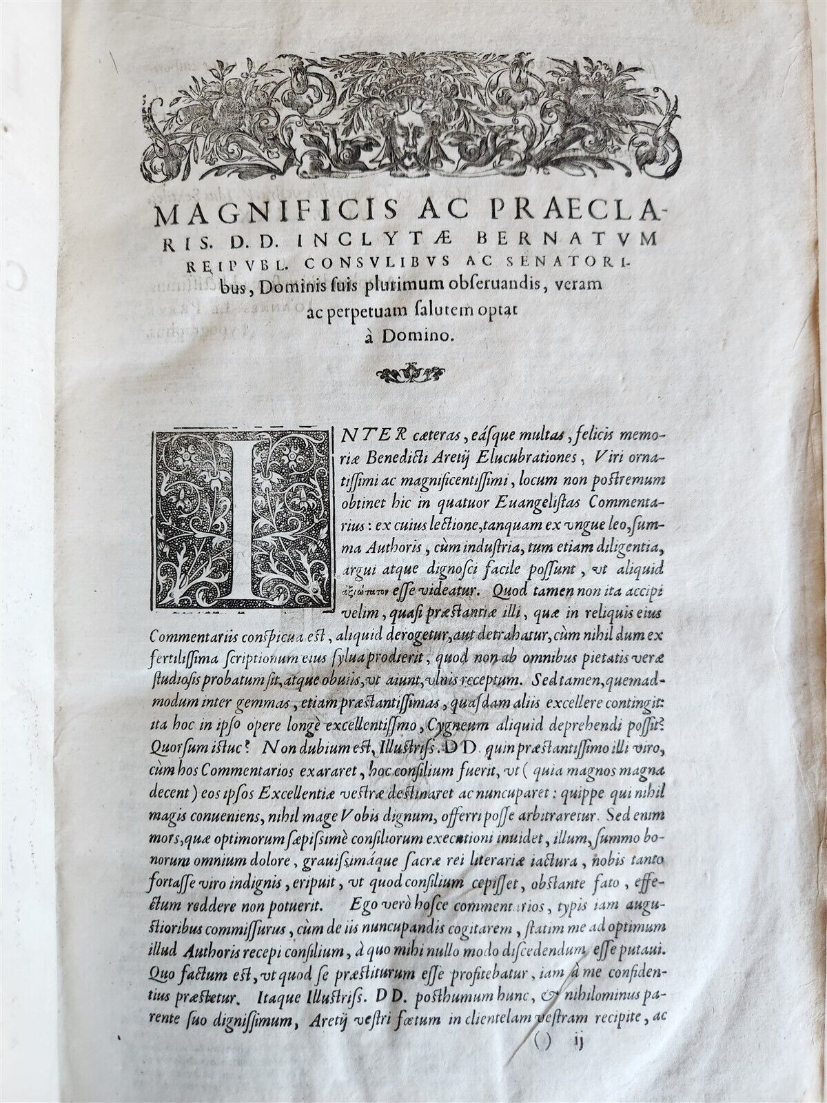 1618 BIBLE NEW TESTAMENT COMMENTARY by Benedictus Aretius antique 17th c. FOLIO
