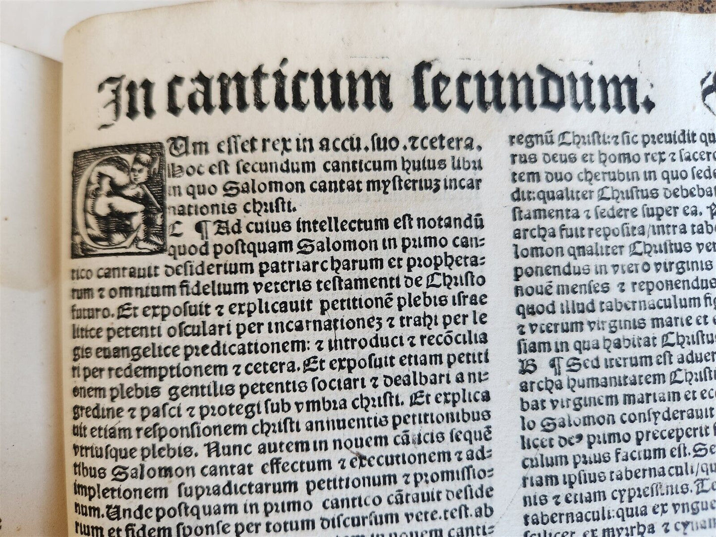 1533 POST-INCUNABULA EXPLANATION of PSALMS by Perez de Valentia antique FOLIO