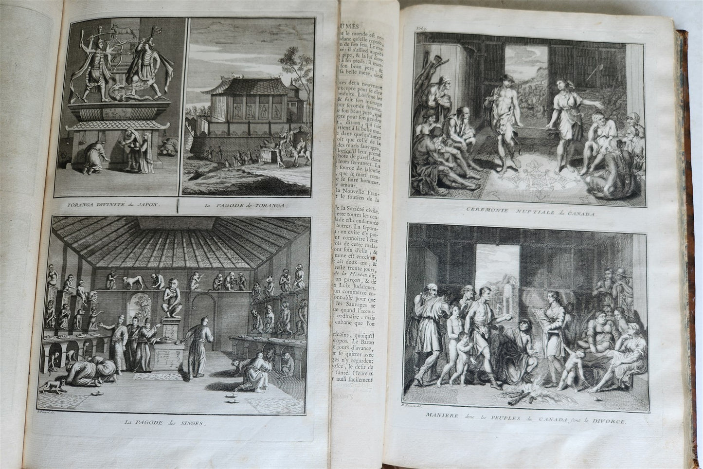 1741 HISTOIRE des CEREMONIES et COUTUMES de PEUPLES DU MONDE 7 vols antique