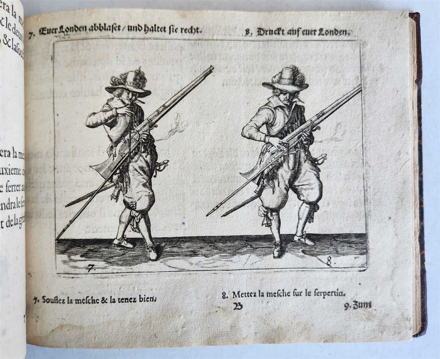 1664 ILLUSTRATED MILITARY WORK on TECHNIQUES for HANDLING MUSKET & PIKE antique